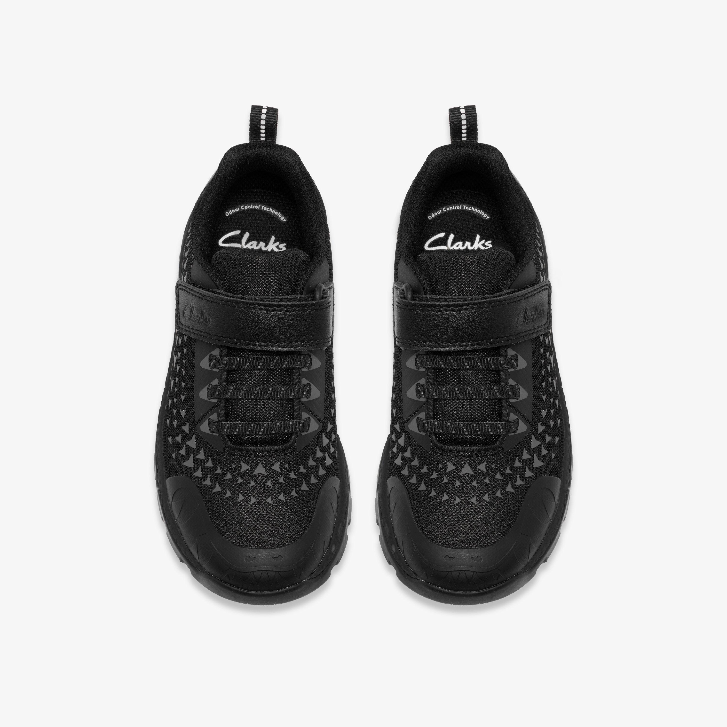 Steggy 2 Stomp Kid Black Trainers School Shoes, view 6 of 6