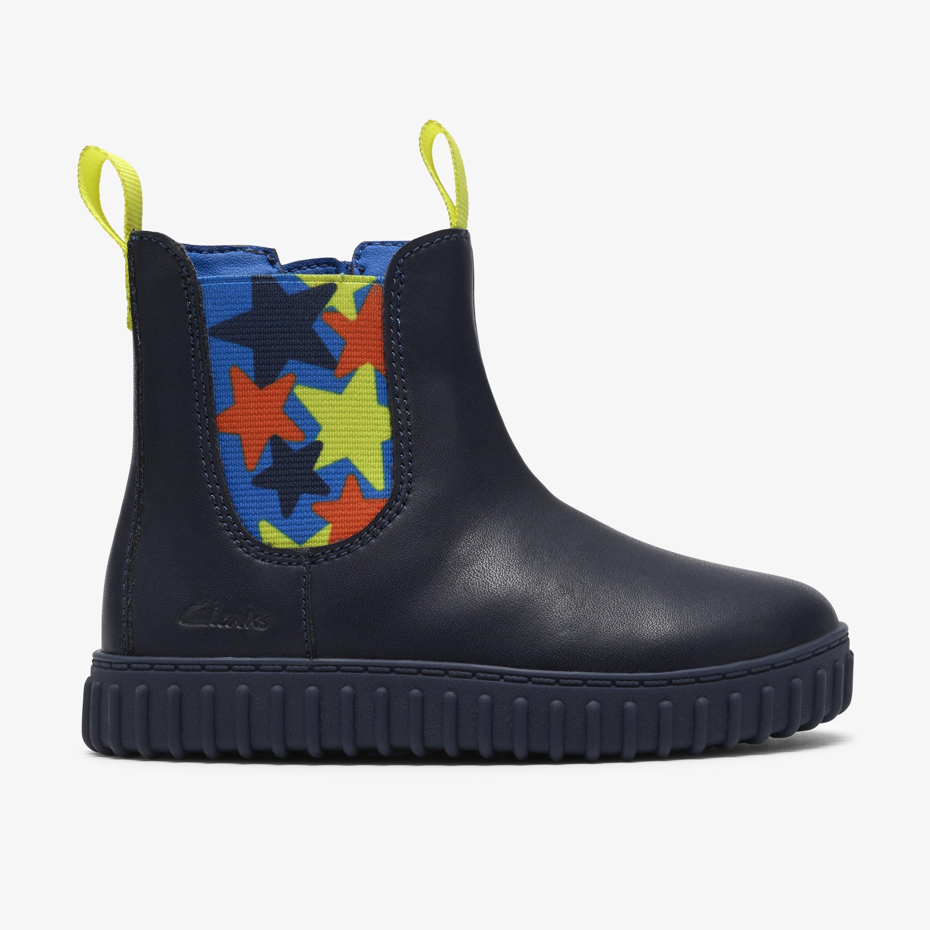 CoveChelsea Toddler Navy Leather Ankle Boots Chelsea Boots, view 1 of 6
