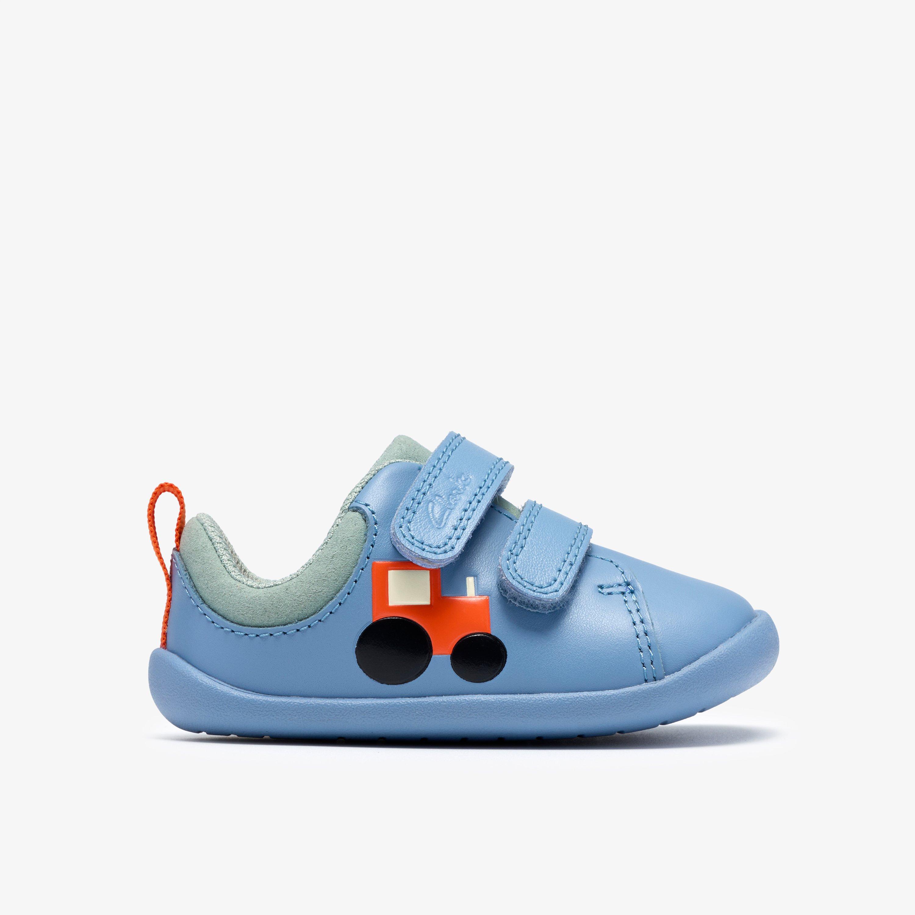 Roamer Bright Toddler Denim Trainers Riptape, view 1 of 6