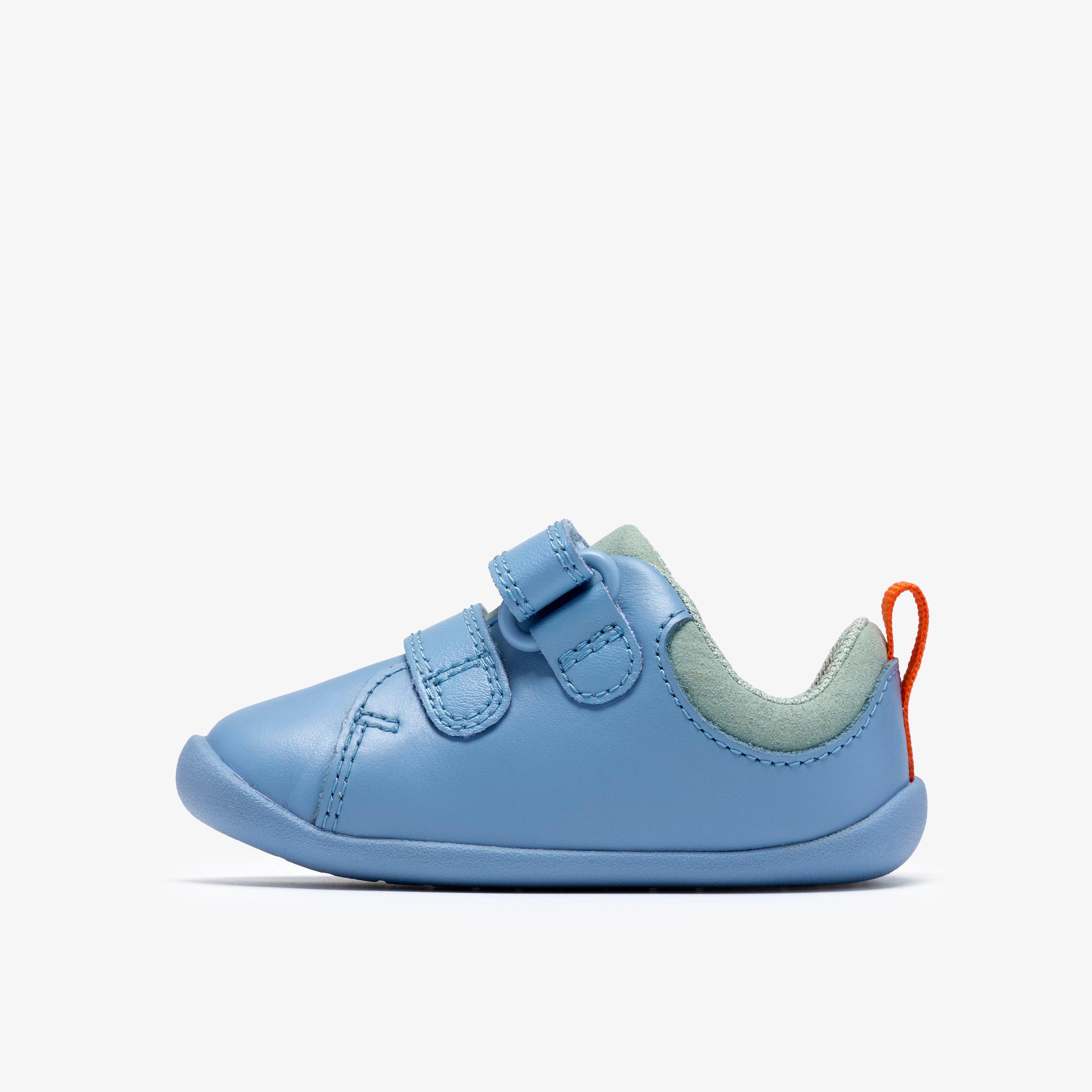 Roamer Bright Toddler Denim Pre Walker Trainers Riptape, view 2 of 6