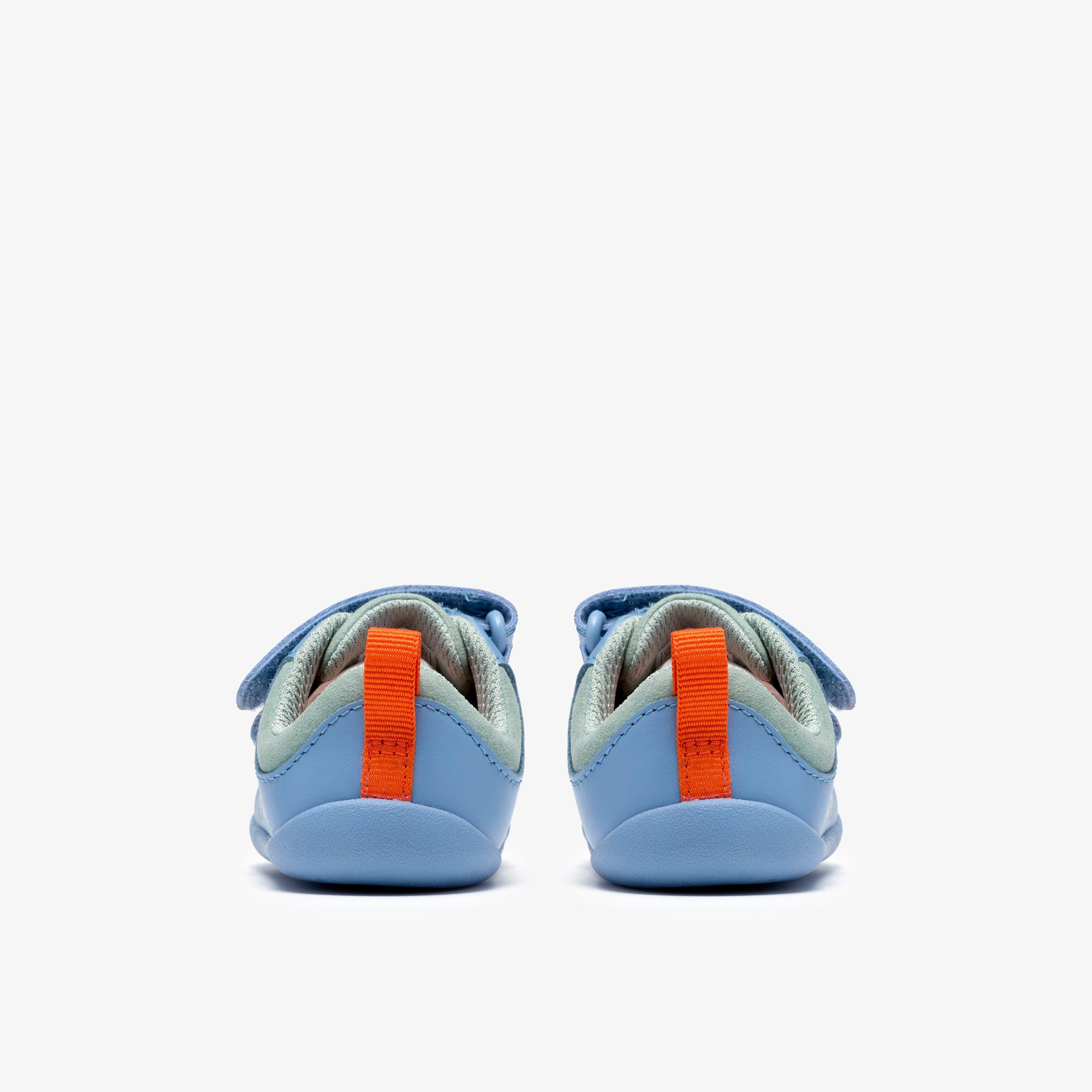 Roamer Bright Toddler Denim Pre Walker Trainers Riptape, view 5 of 6