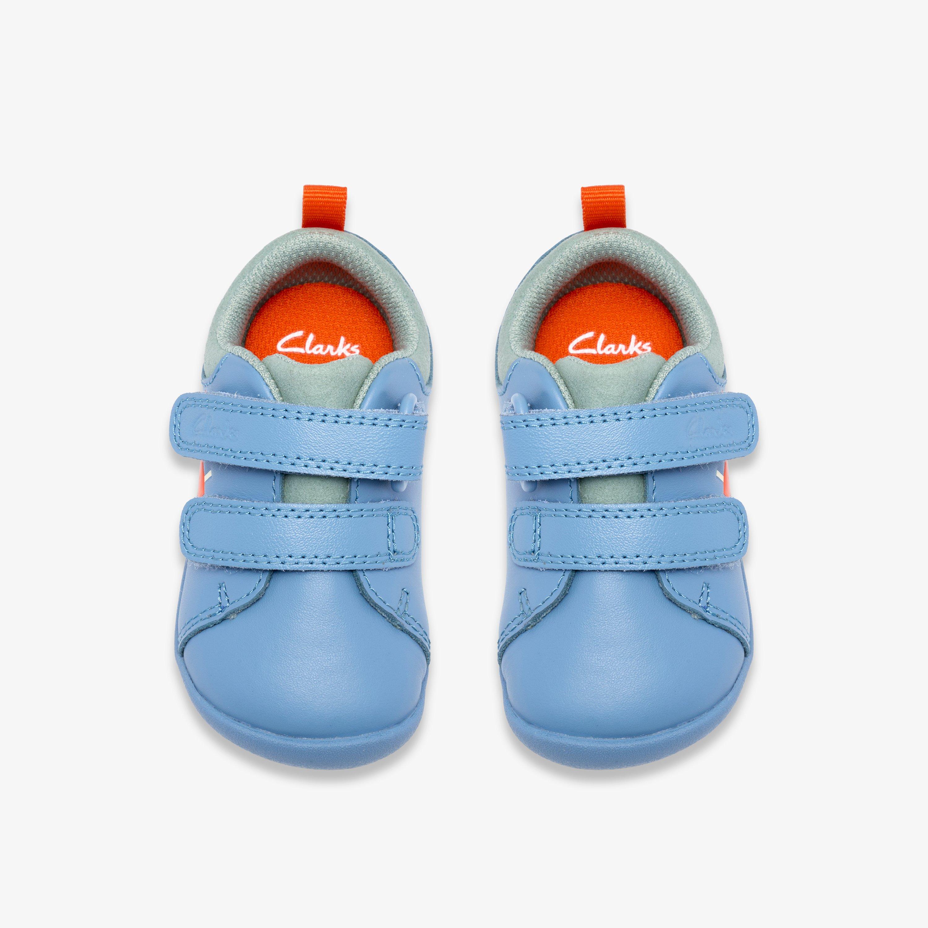 Roamer Bright Toddler Denim Pre Walker Trainers Riptape, view 6 of 6