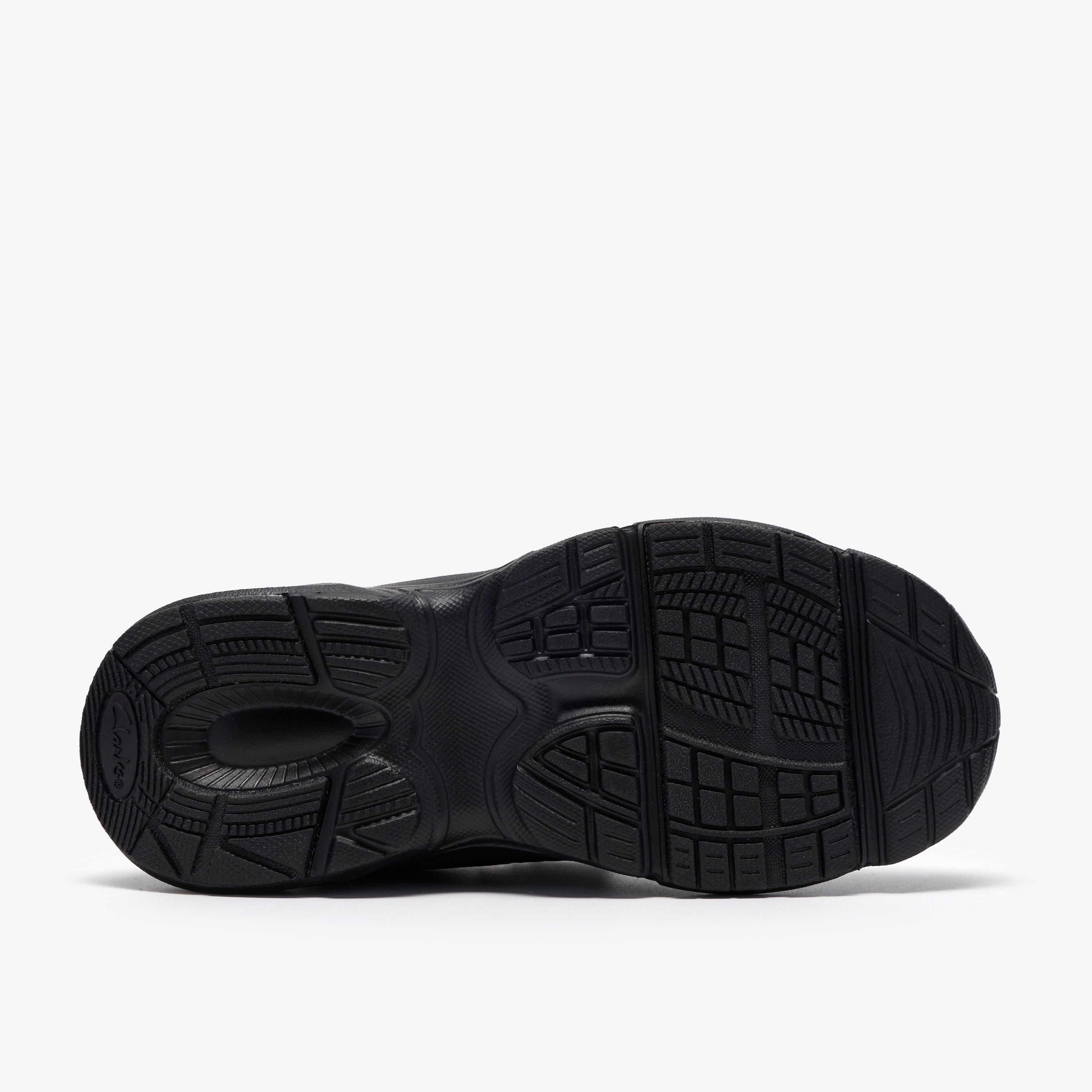 Crafton Solo Kid Black Trainers School Shoes, view 3 of 6