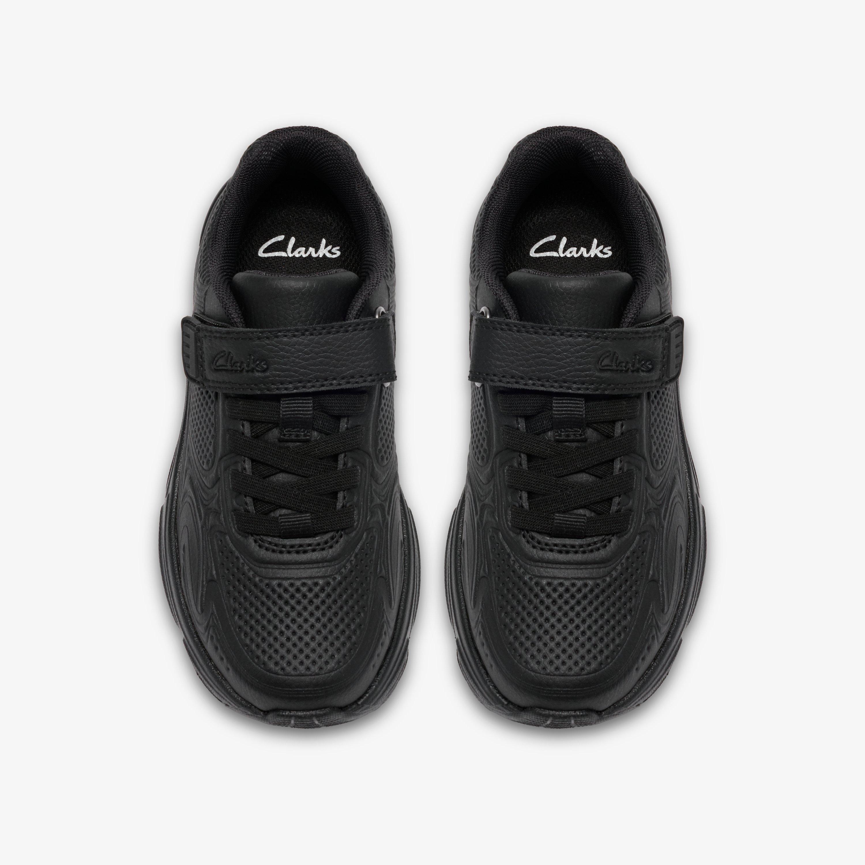 Crafton Solo Kid Black Trainers School Shoes, view 6 of 6