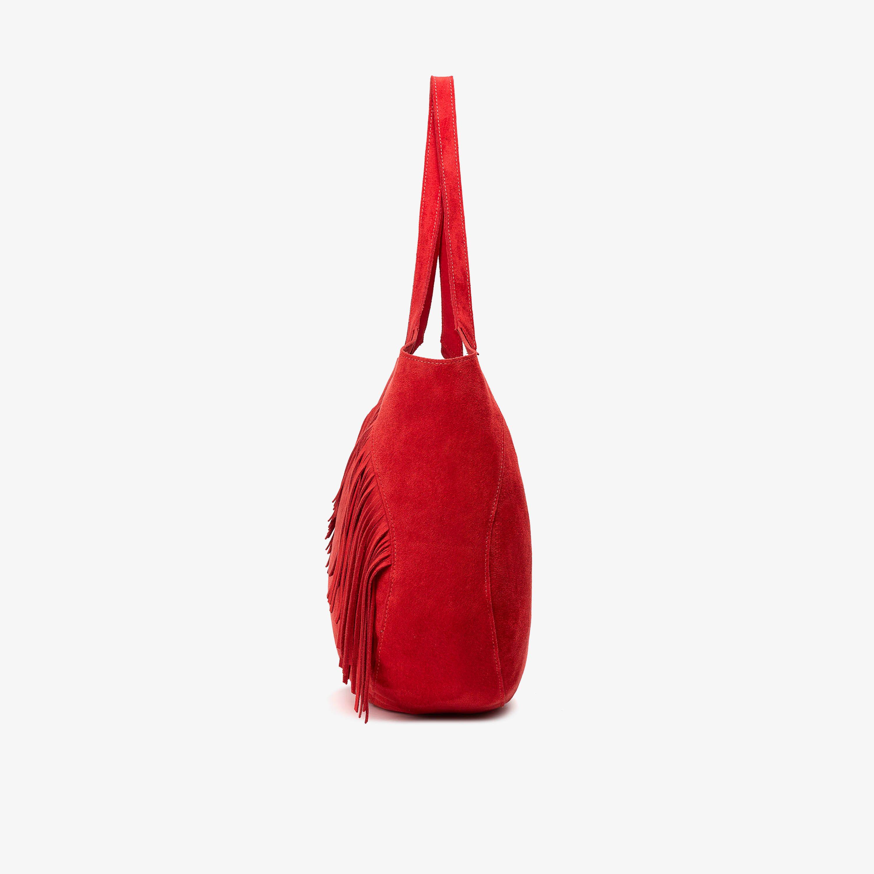 Freya Fringe Red Red Tote Bag Shoulder Bags, view 3 of 6
