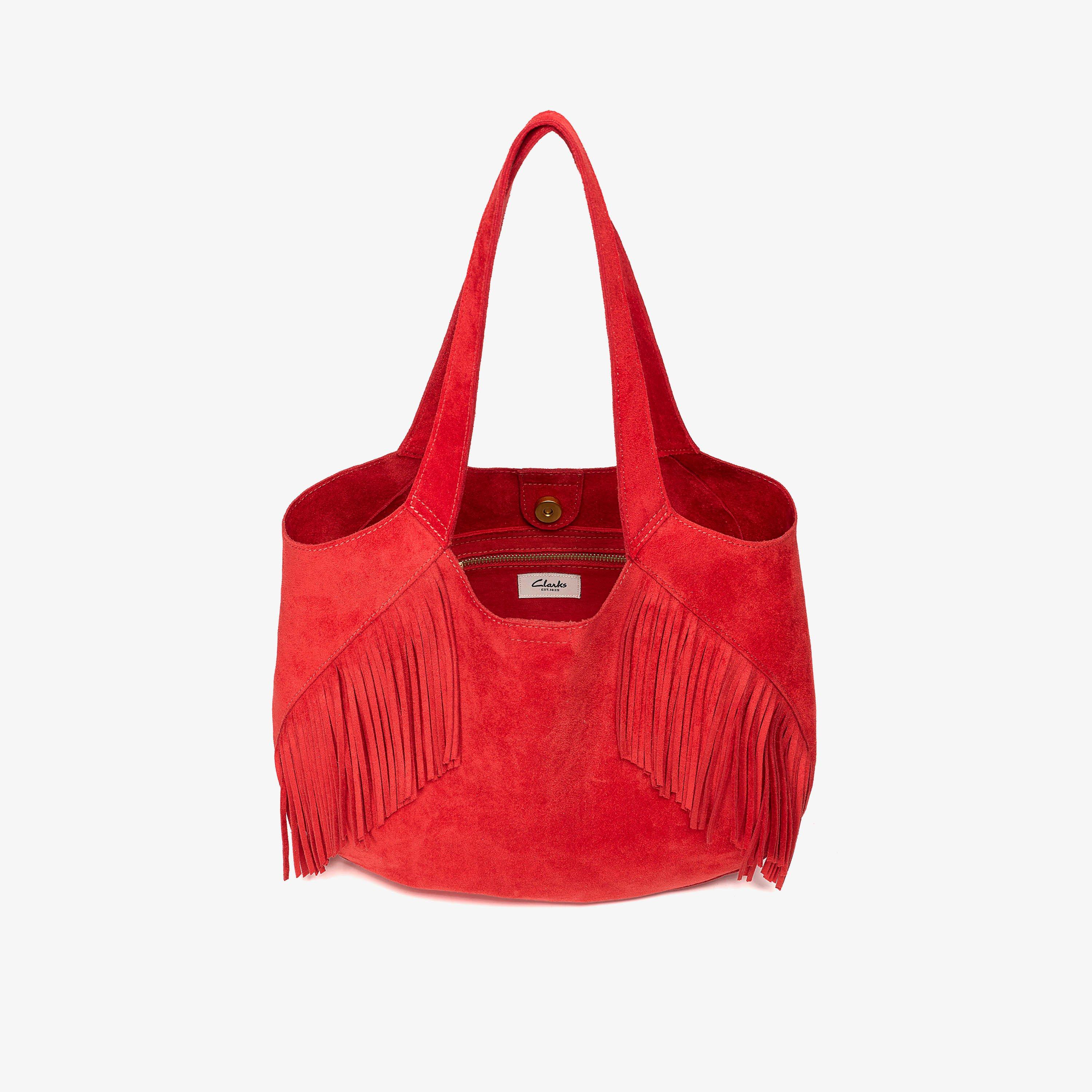 Freya Fringe Red Red Tote Bag Shoulder Bags, view 4 of 6