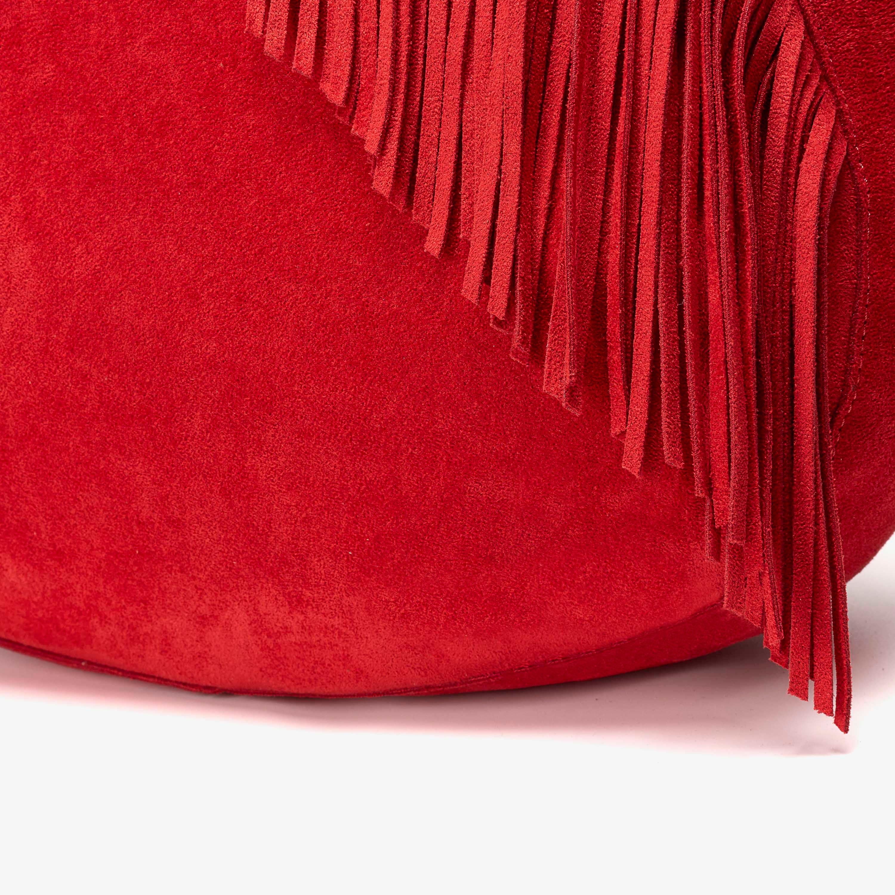 Freya Fringe Red Red Tote Bag Shoulder Bags, view 5 of 6