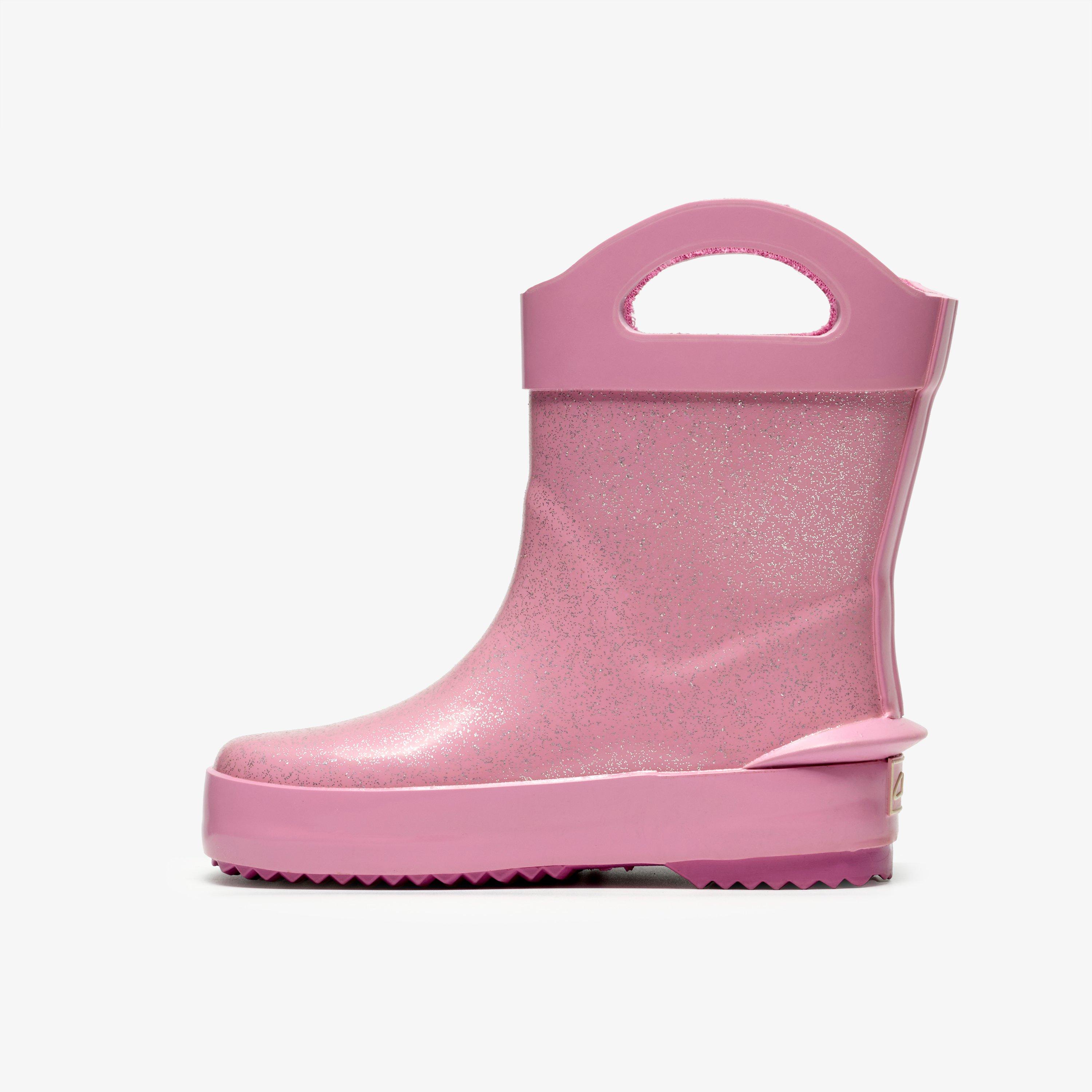 Tarri Dash Toddler Pink Combination Wellies, view 2 of 6