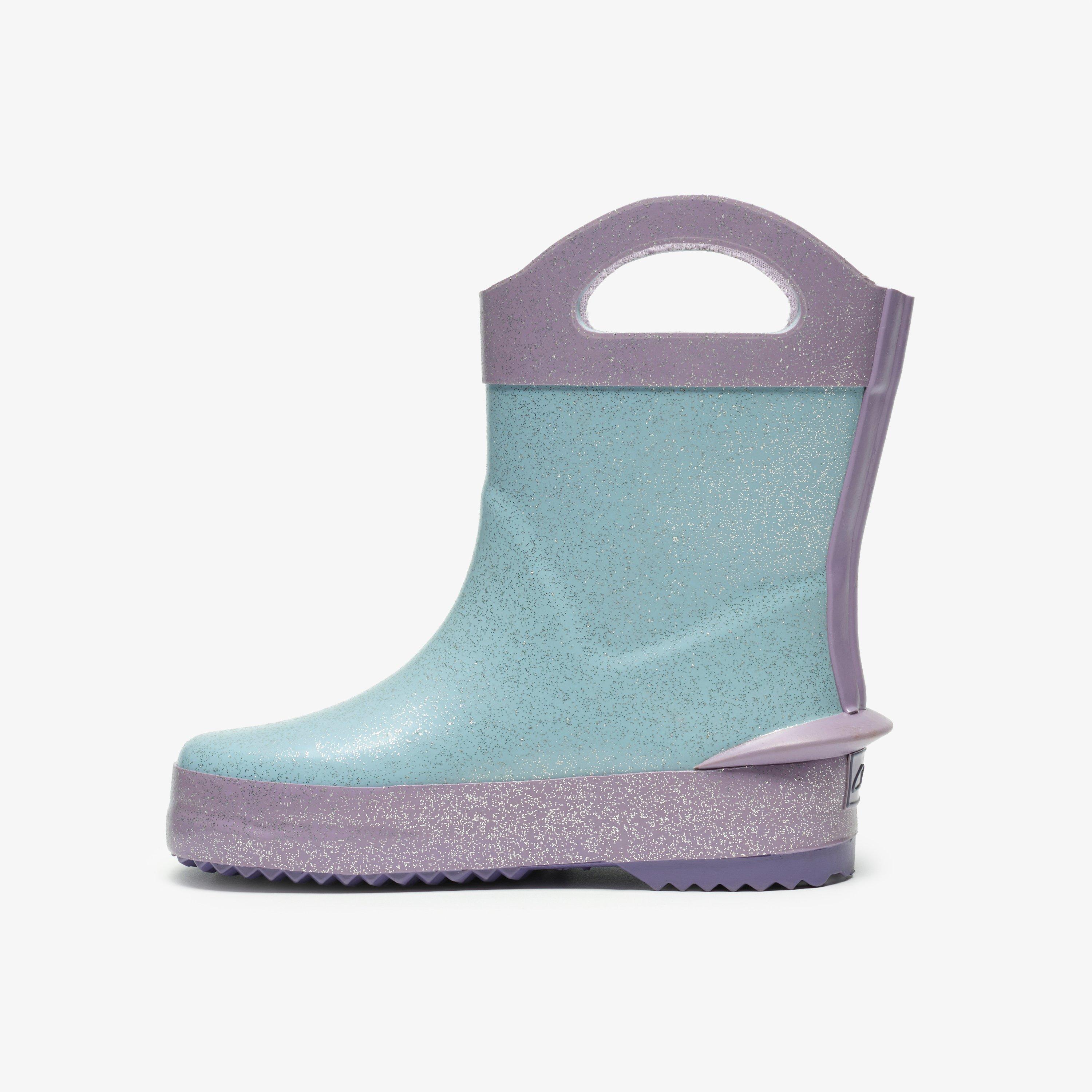 Tarri Dash Toddler Lilac Combination Wellies, view 2 of 6