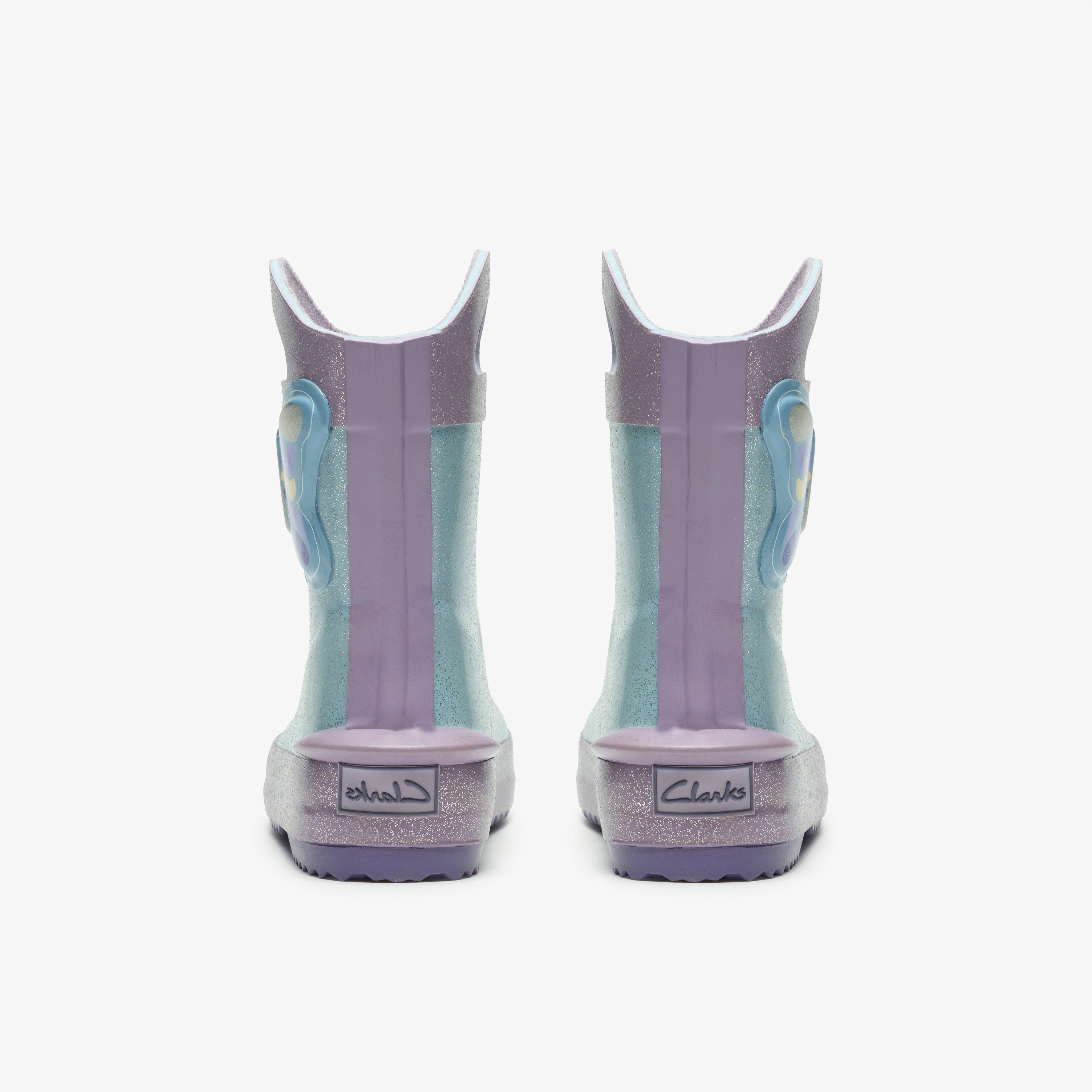 Tarri Dash Toddler Lilac Combination Wellies, view 5 of 6