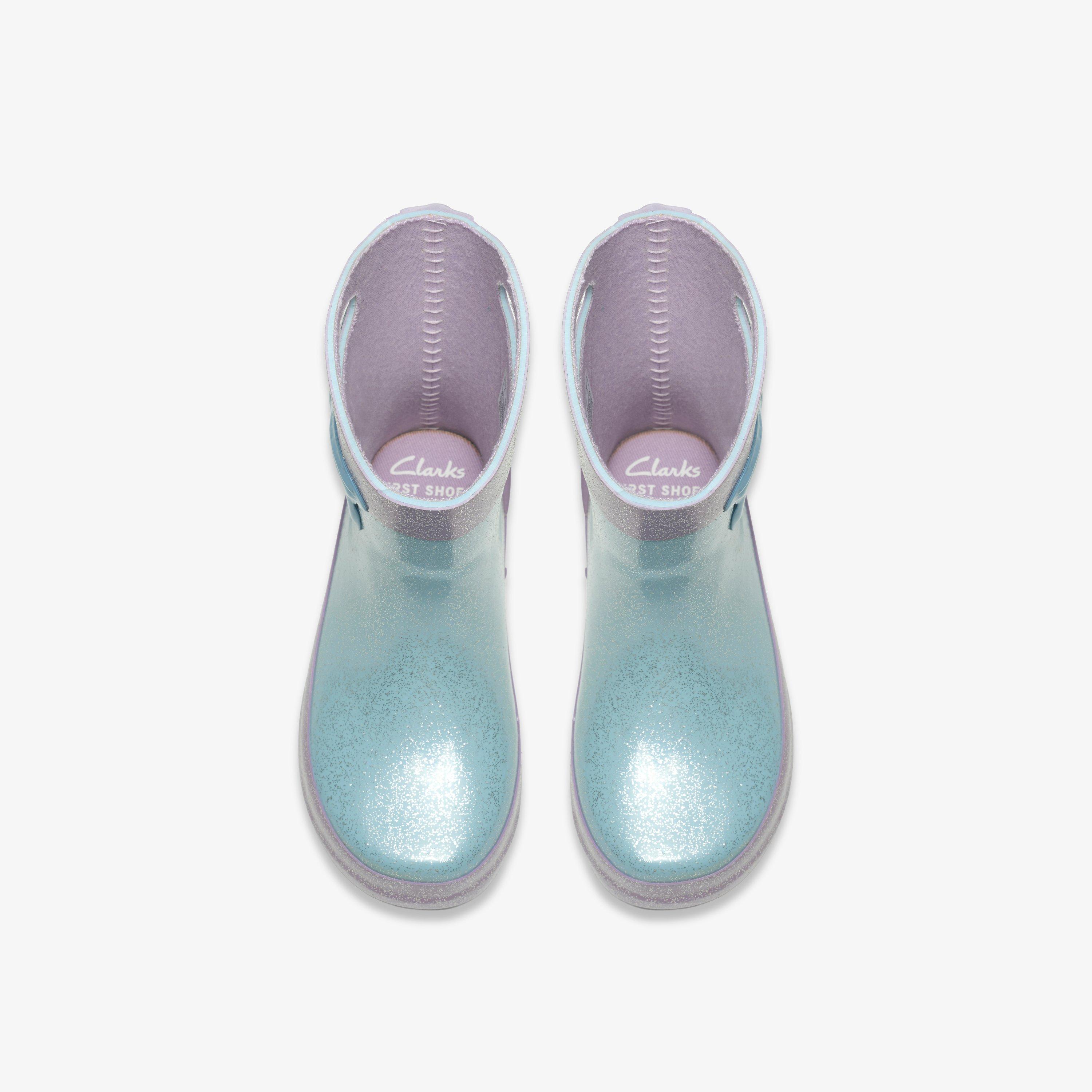 Tarri Dash Toddler Lilac Combination Wellies, view 6 of 6