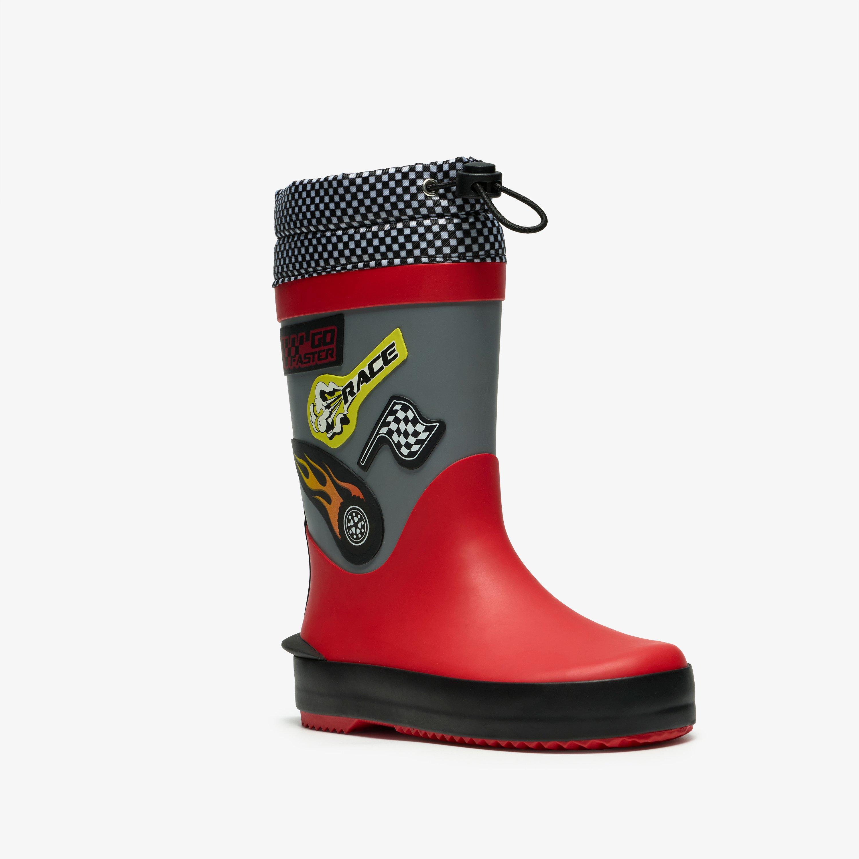 Tarri Race Kid Red Combination Wellies, view 4 of 6