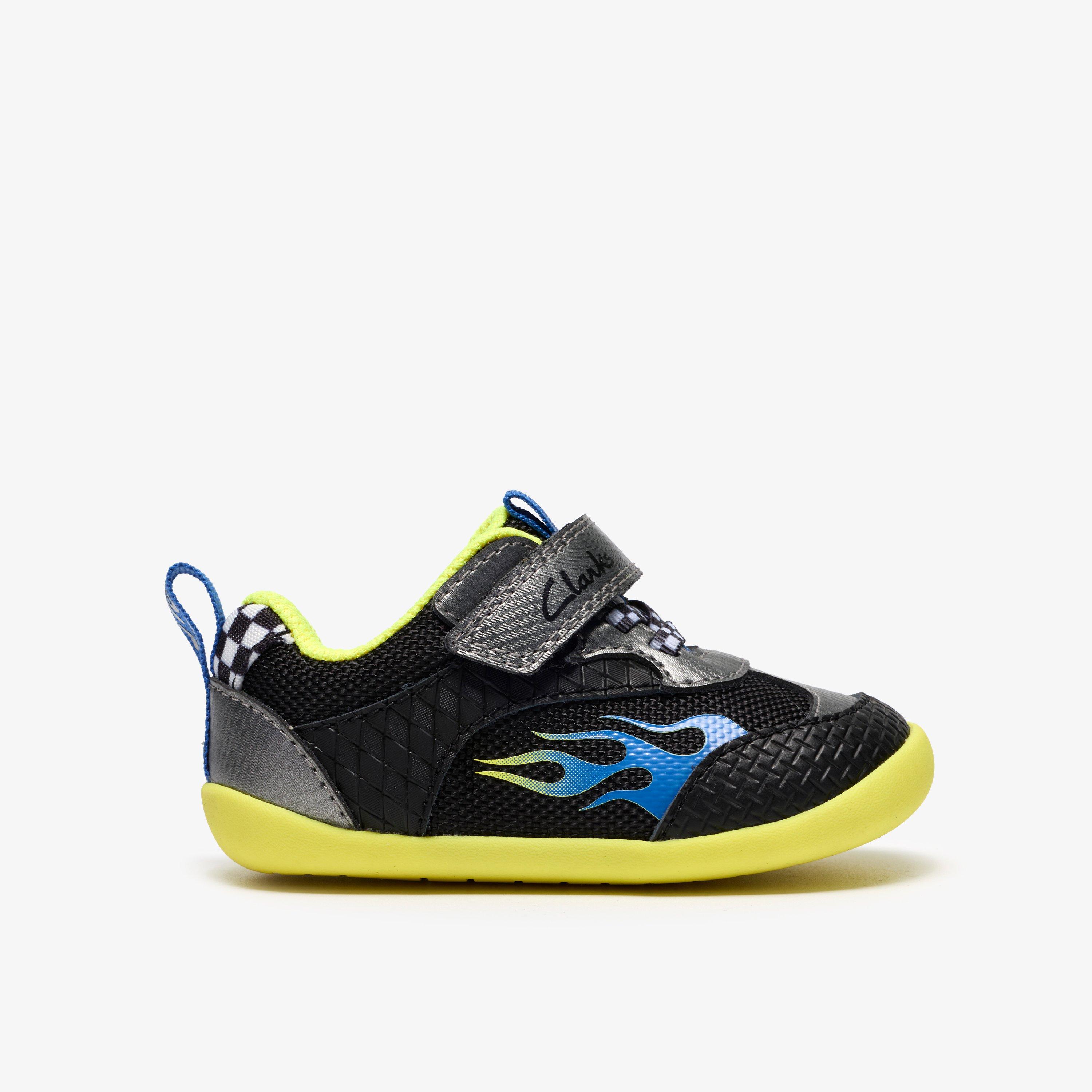 Roamer Spark Toddler Schwarze Kombination Lauflernschuhe Klettverschluss, view 1 of 6