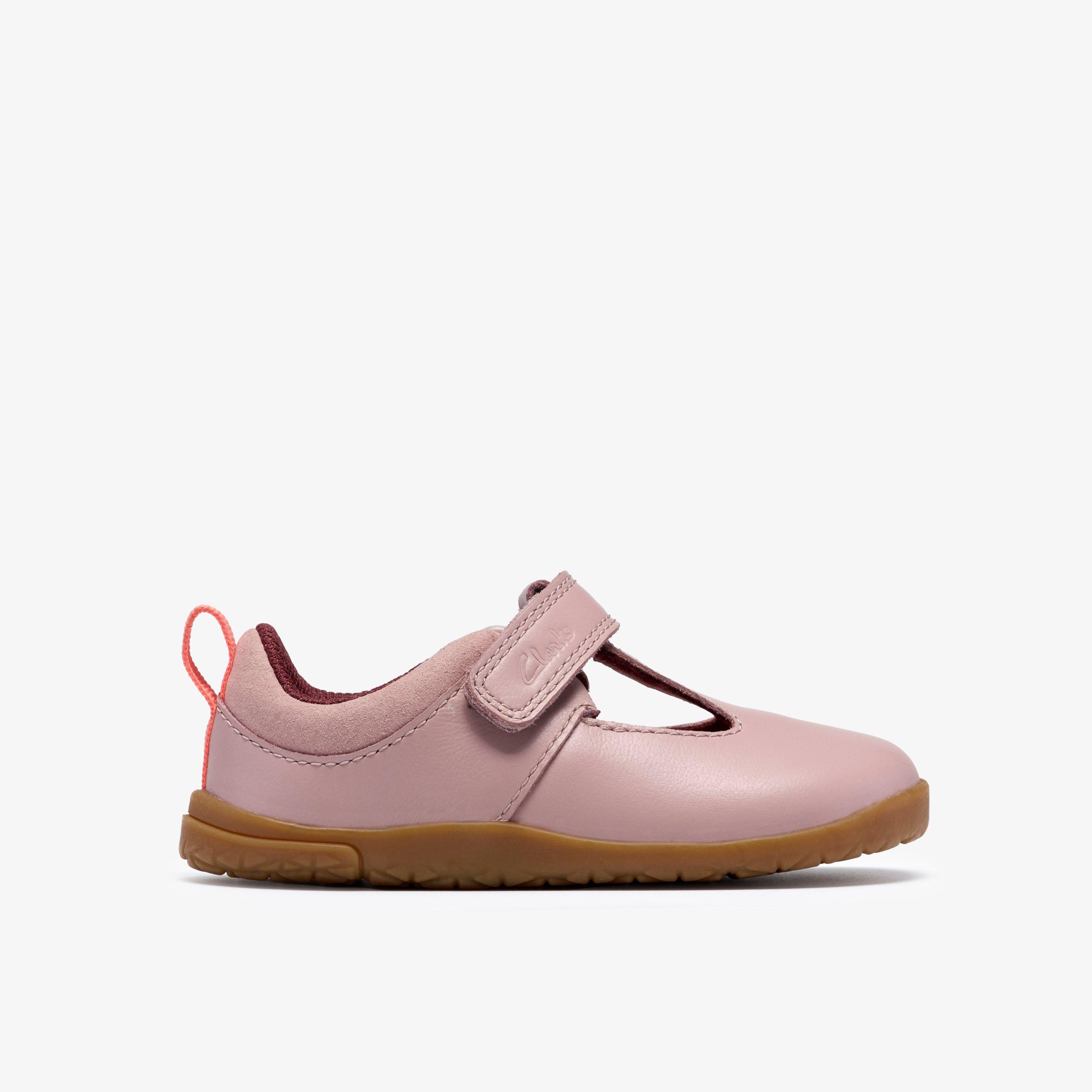 Harbour Hop Toddler Cuir vieux rose Chaussures premiers pas Mary Jane Scratch, view 1 of 6