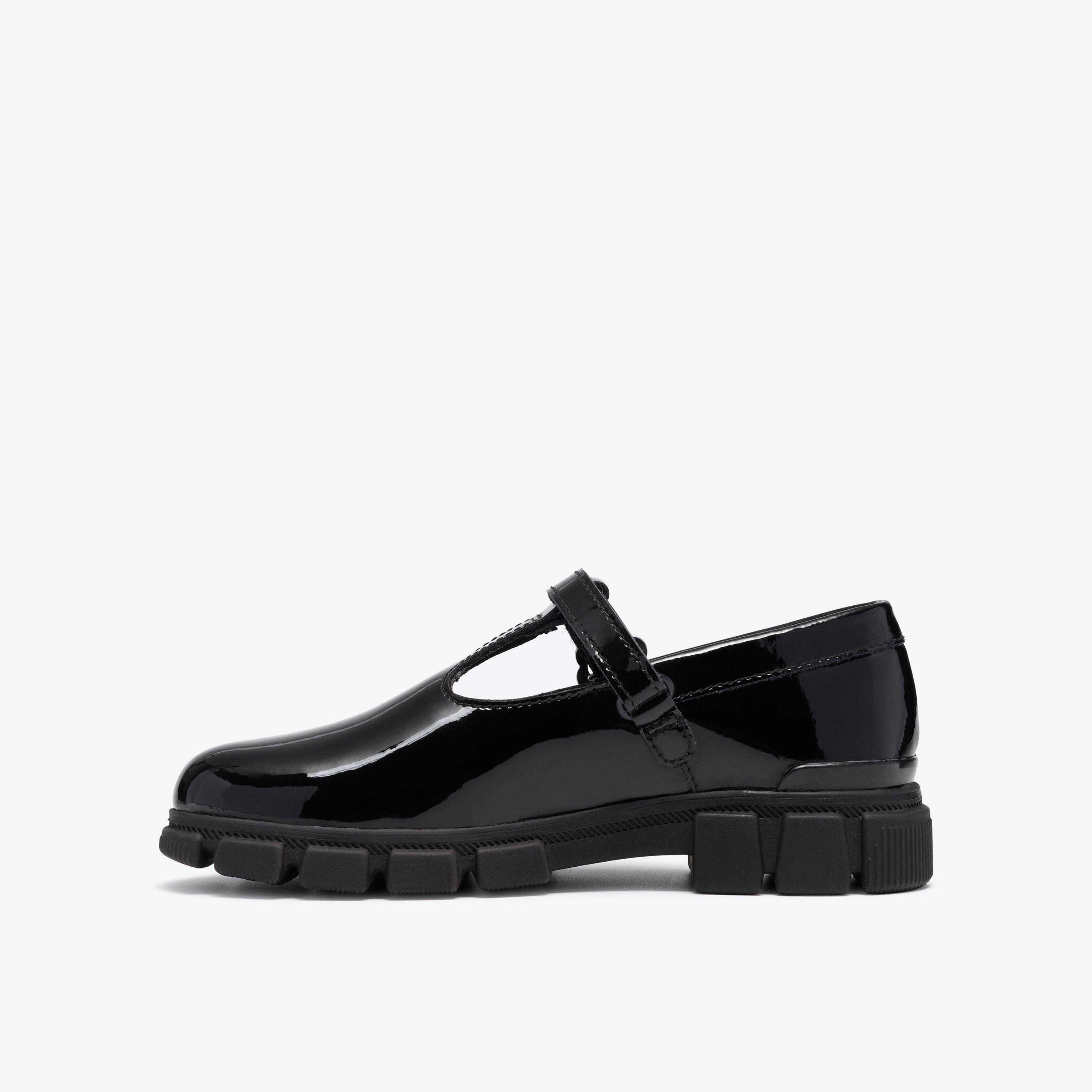 Evyn Sky Kid Black Patent T Bar Shoes School Shoes, view 2 of 6