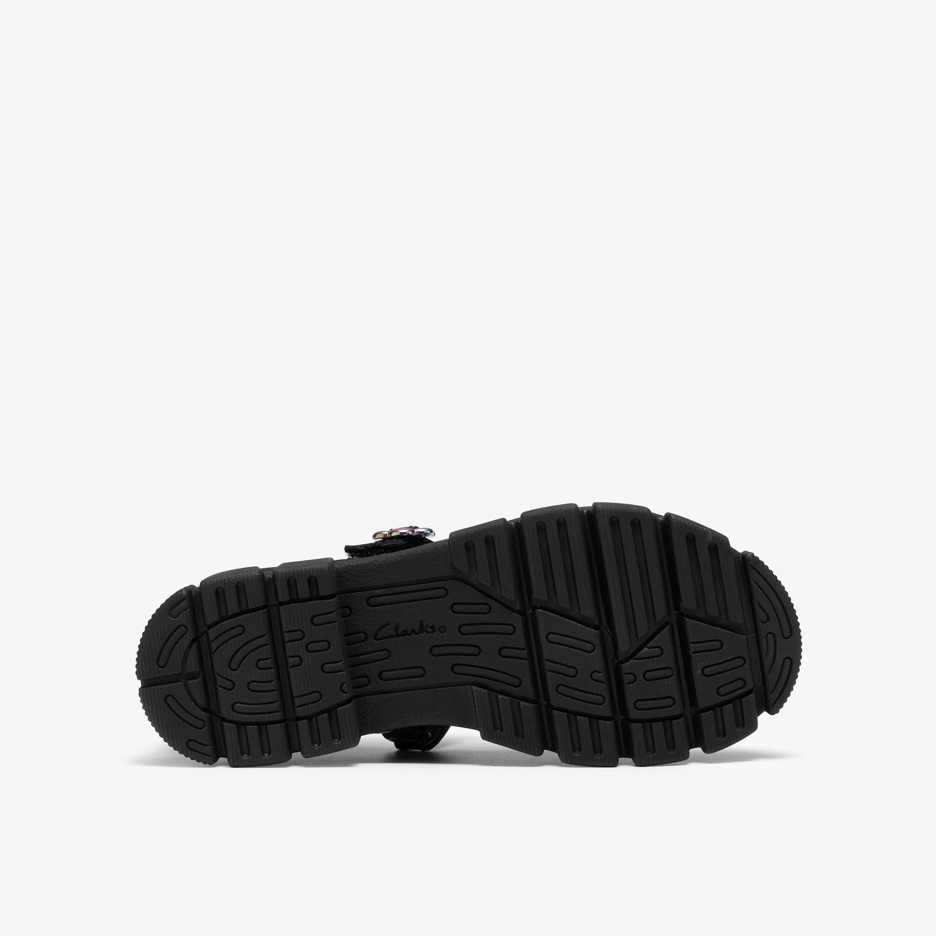 Evyn Sky Kid Black Patent T Bar Shoes School Shoes, view 3 of 6