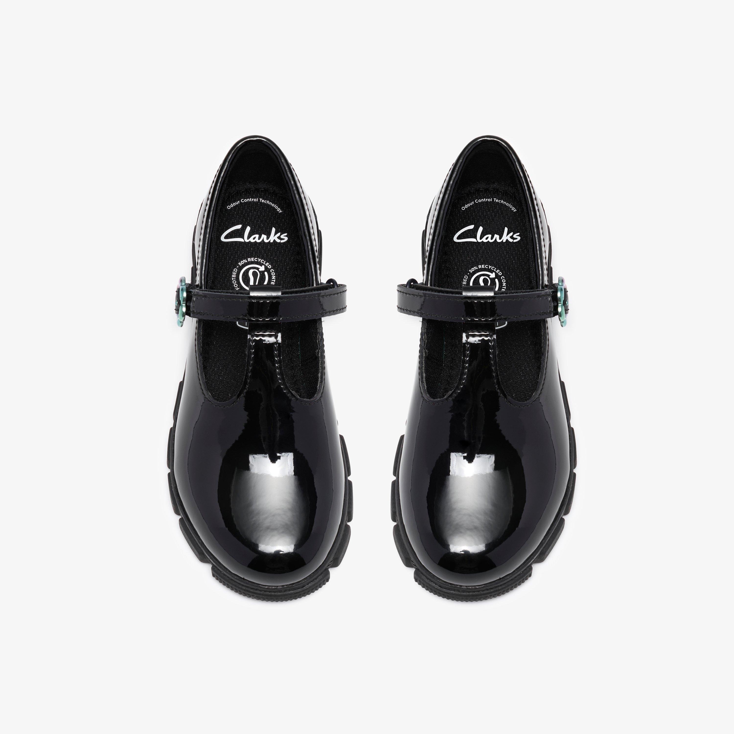 Evyn Sky Kid Black Patent T Bar Shoes School Shoes, view 6 of 6