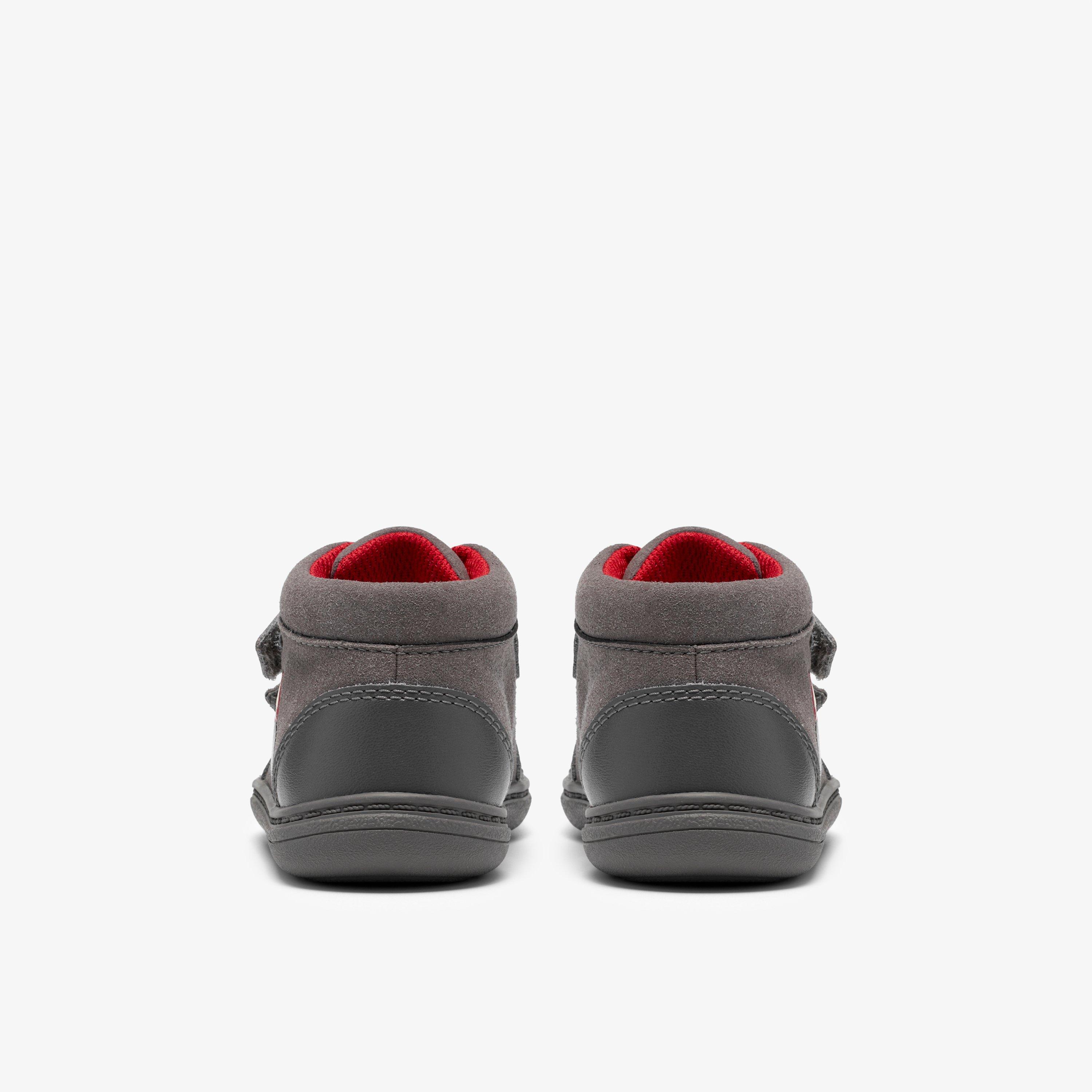 Flash Kick Toddler Grey Ankle Boots High Tops Riptape, view 5 of 6