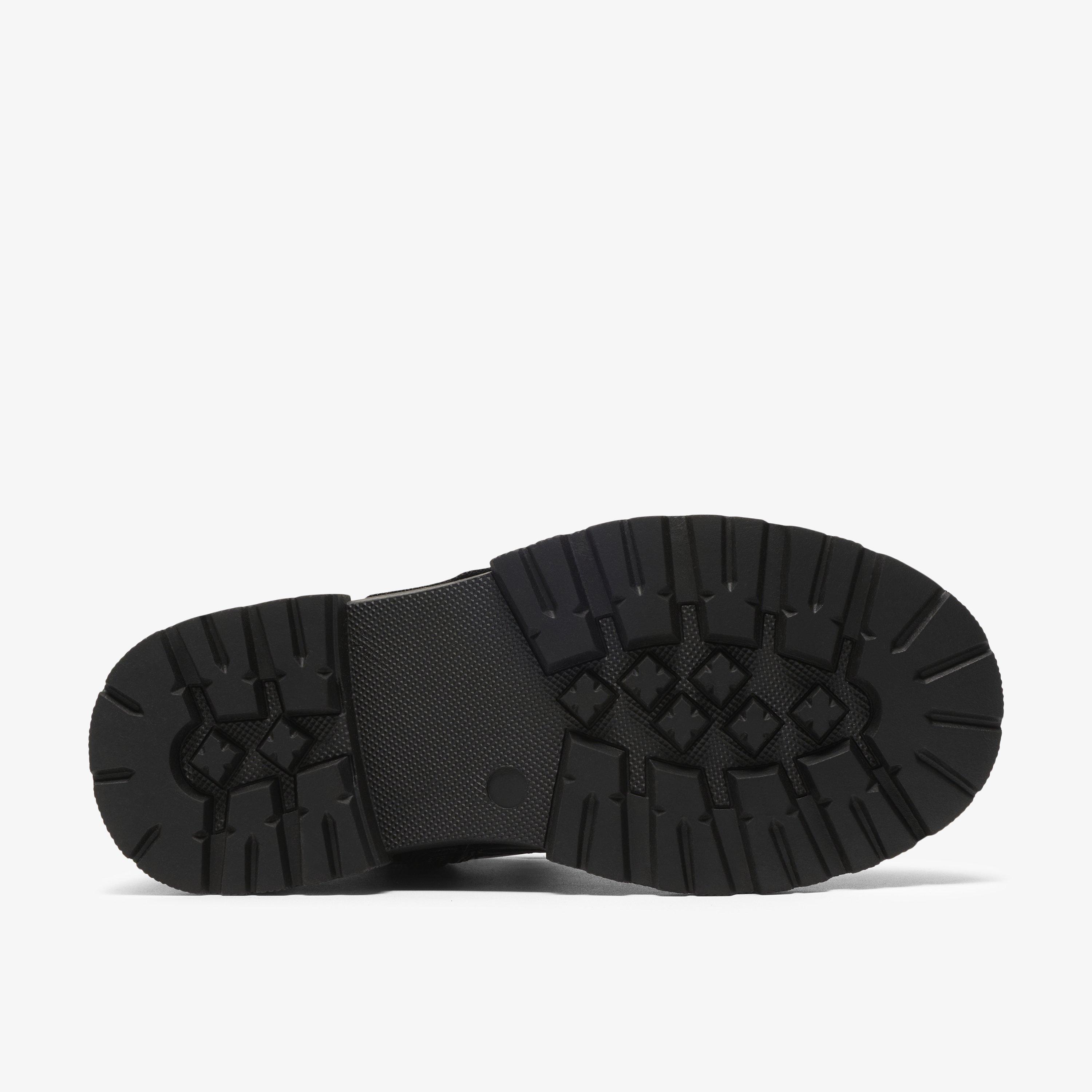 Zariah Lace Kid Black Patent Ankle Boots School Shoes, view 3 of 6