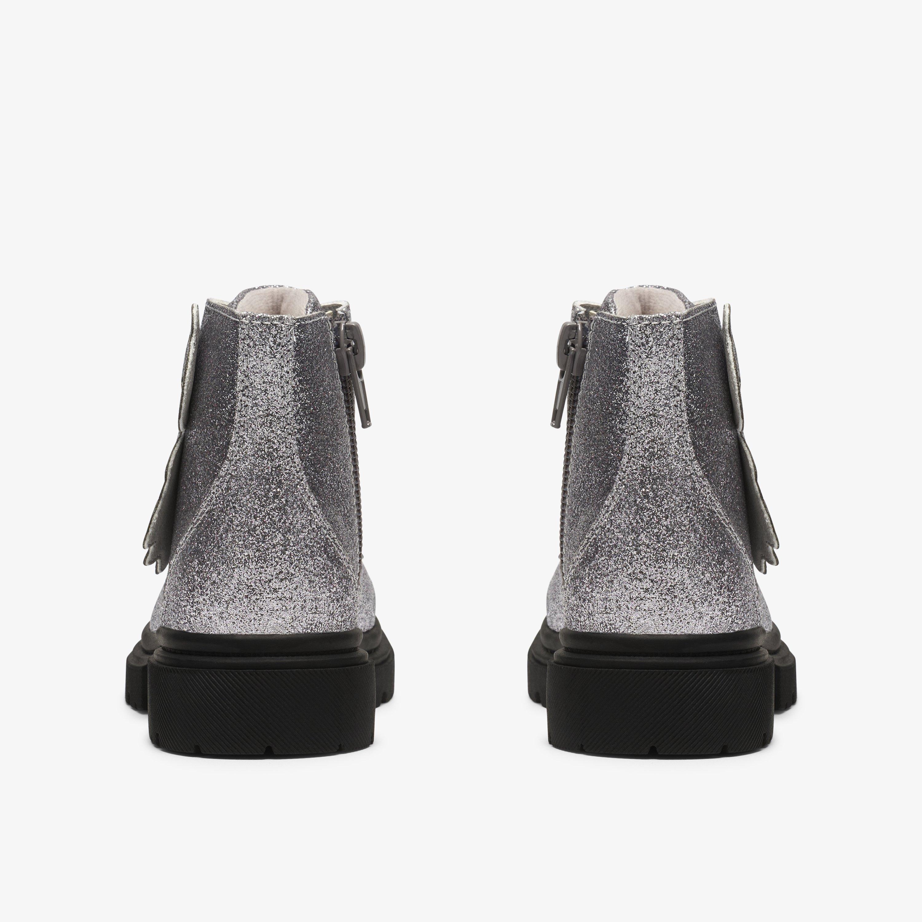 Zariah Lace Toddler Silber Metallic Stiefeletten, view 5 of 6