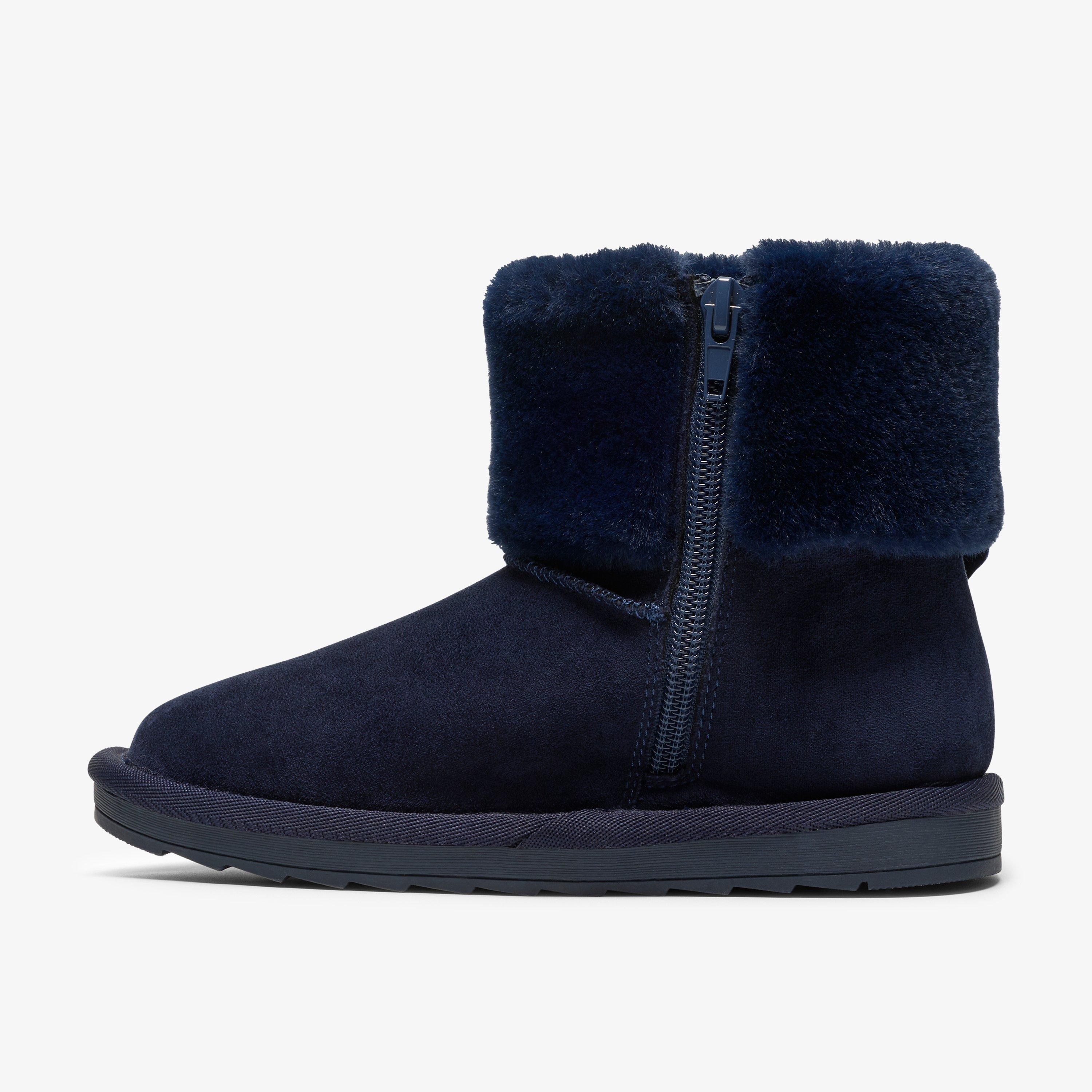 Alina Bow Kids Boots Navy Ankle Boots, view 2 of 6