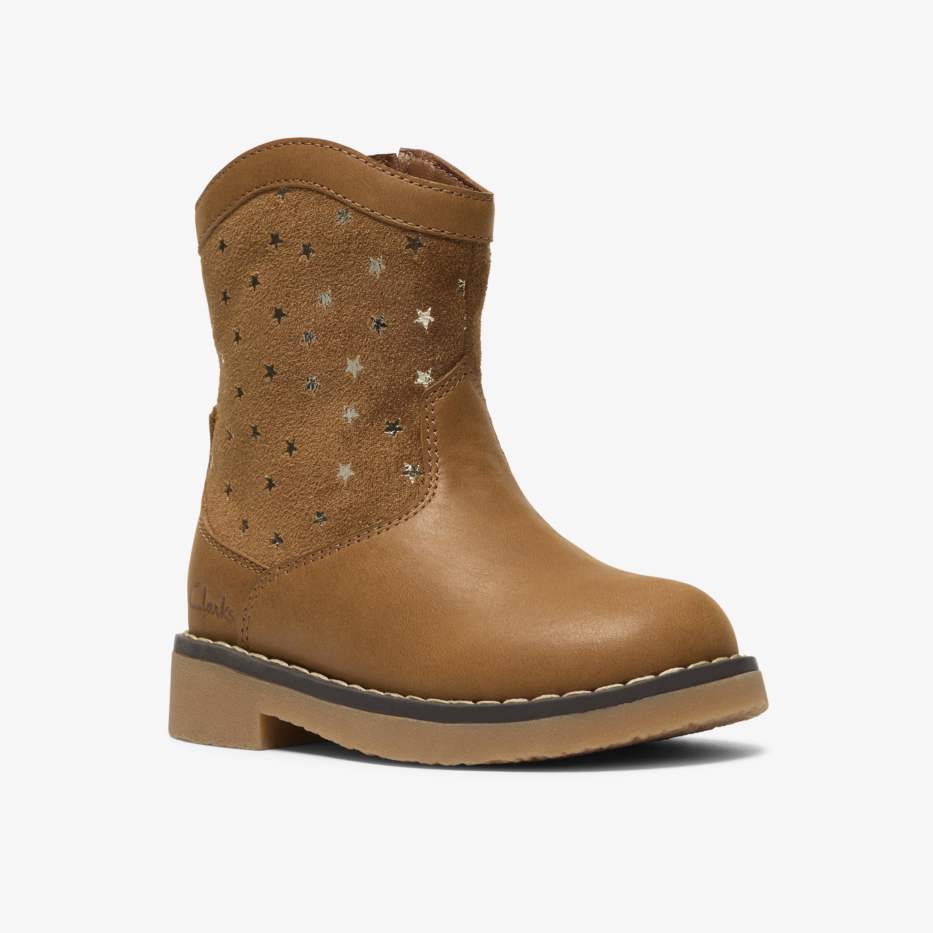 Ambrose Star Toddler Tan Ankle Boots, view 4 of 6
