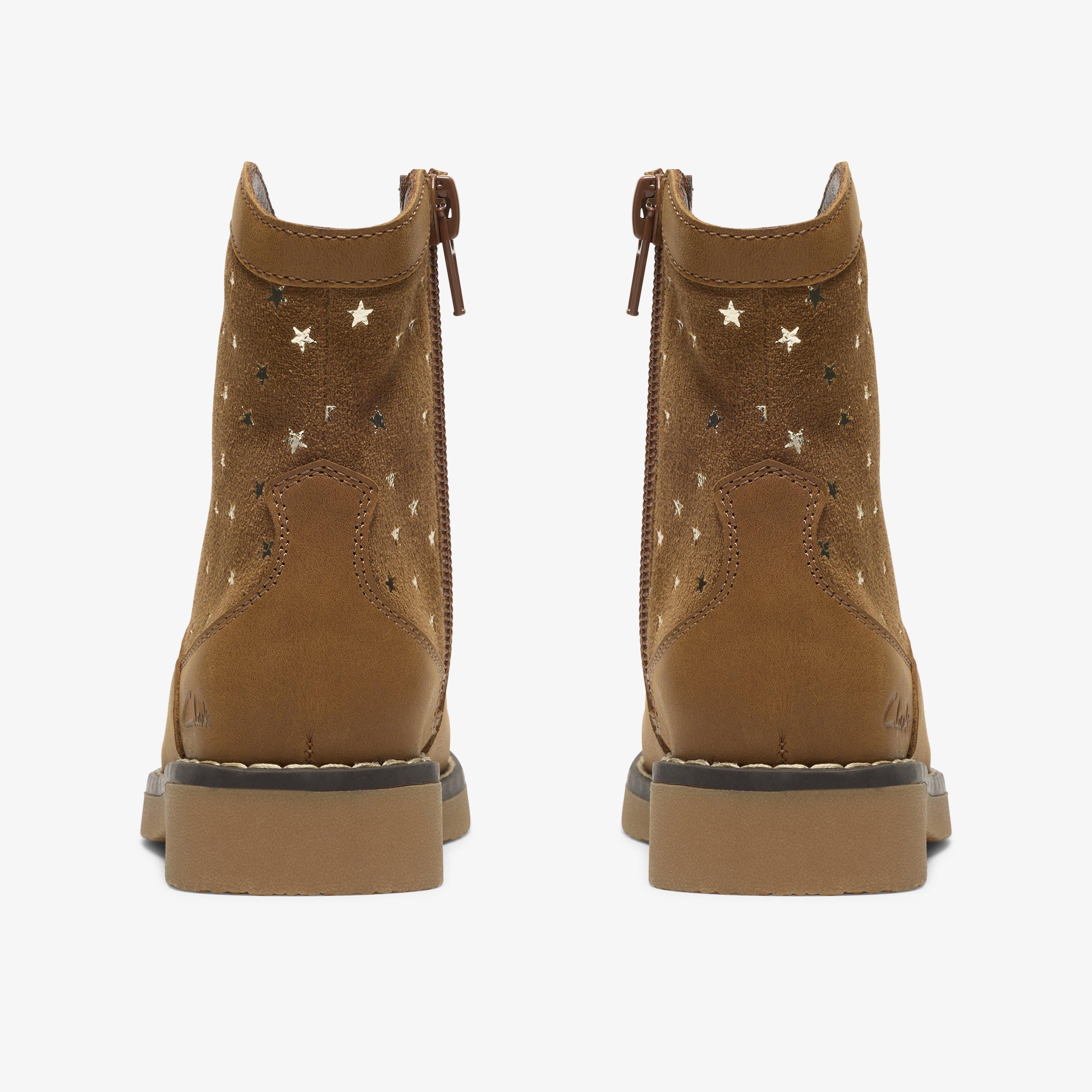 Ambrose Star Toddler Tan Ankle Boots, view 5 of 6