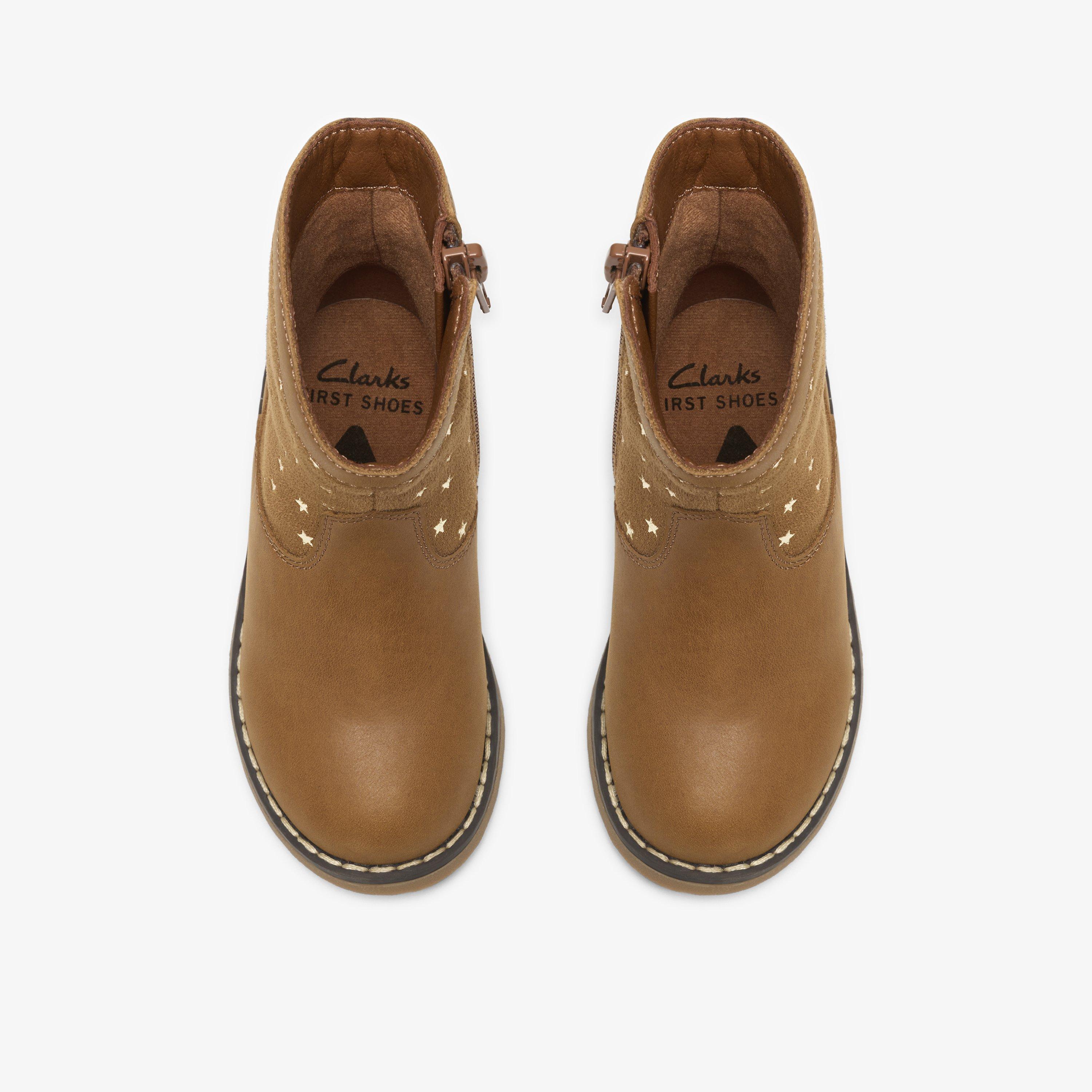 Ambrose Star Toddler Tan Ankle Boots, view 6 of 6