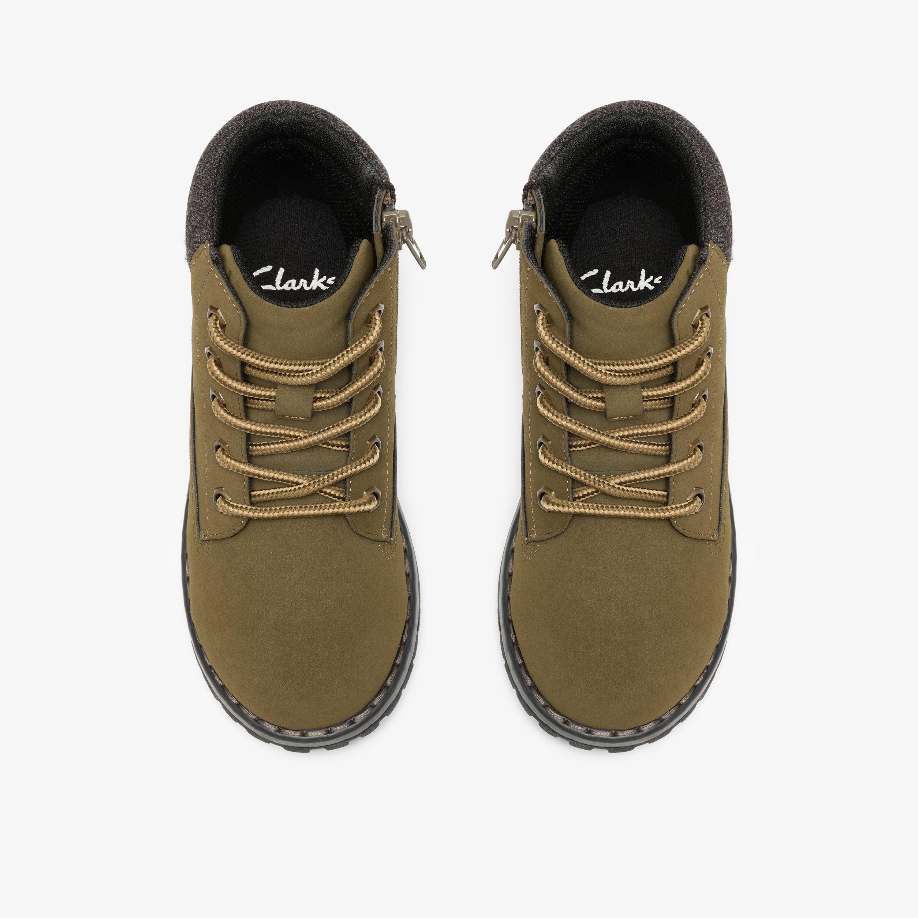 Cliff Lace Kid Khaki Ankle Boots, view 6 of 6