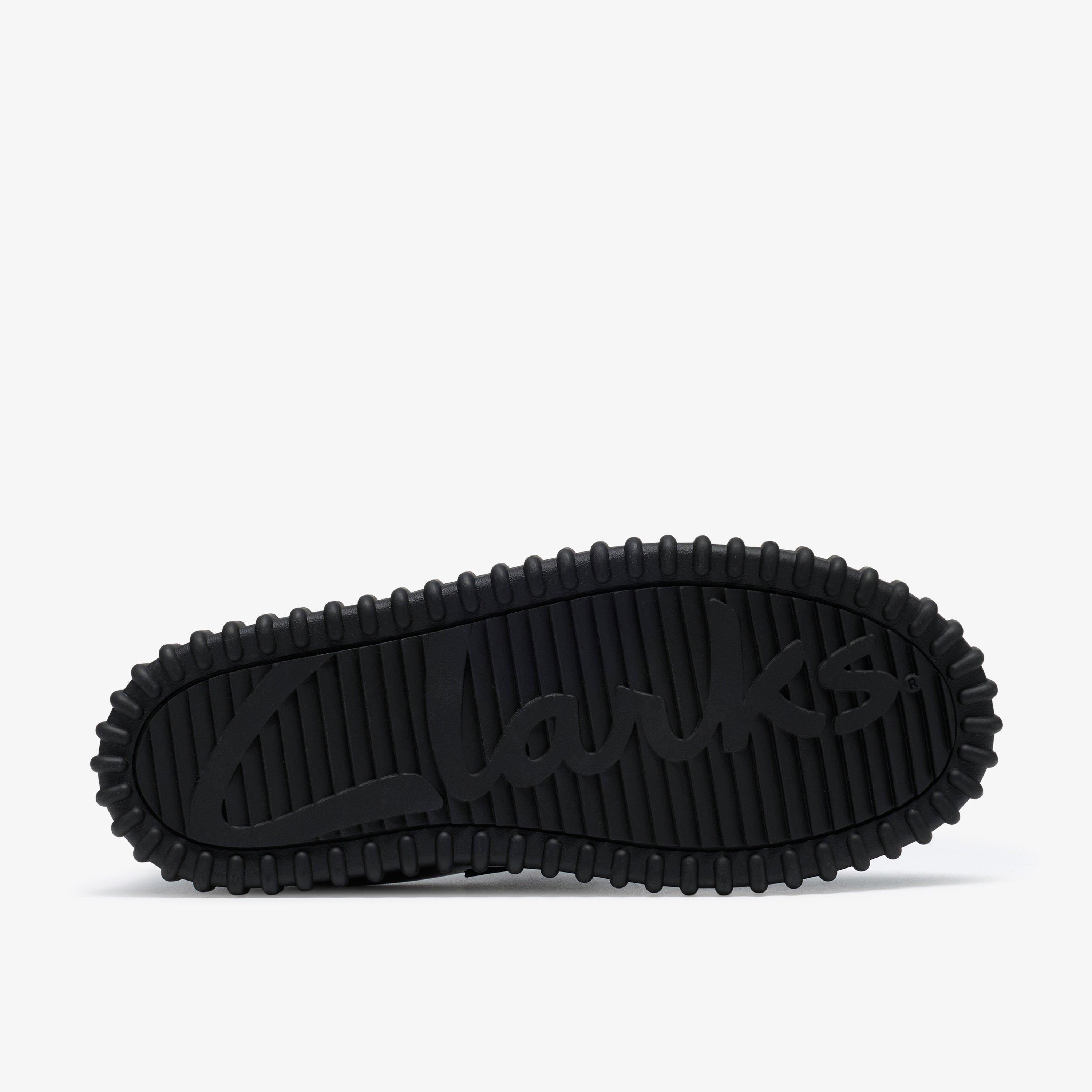Cove Charm Kid Black Patent Riptape School Shoes, view 3 of 6