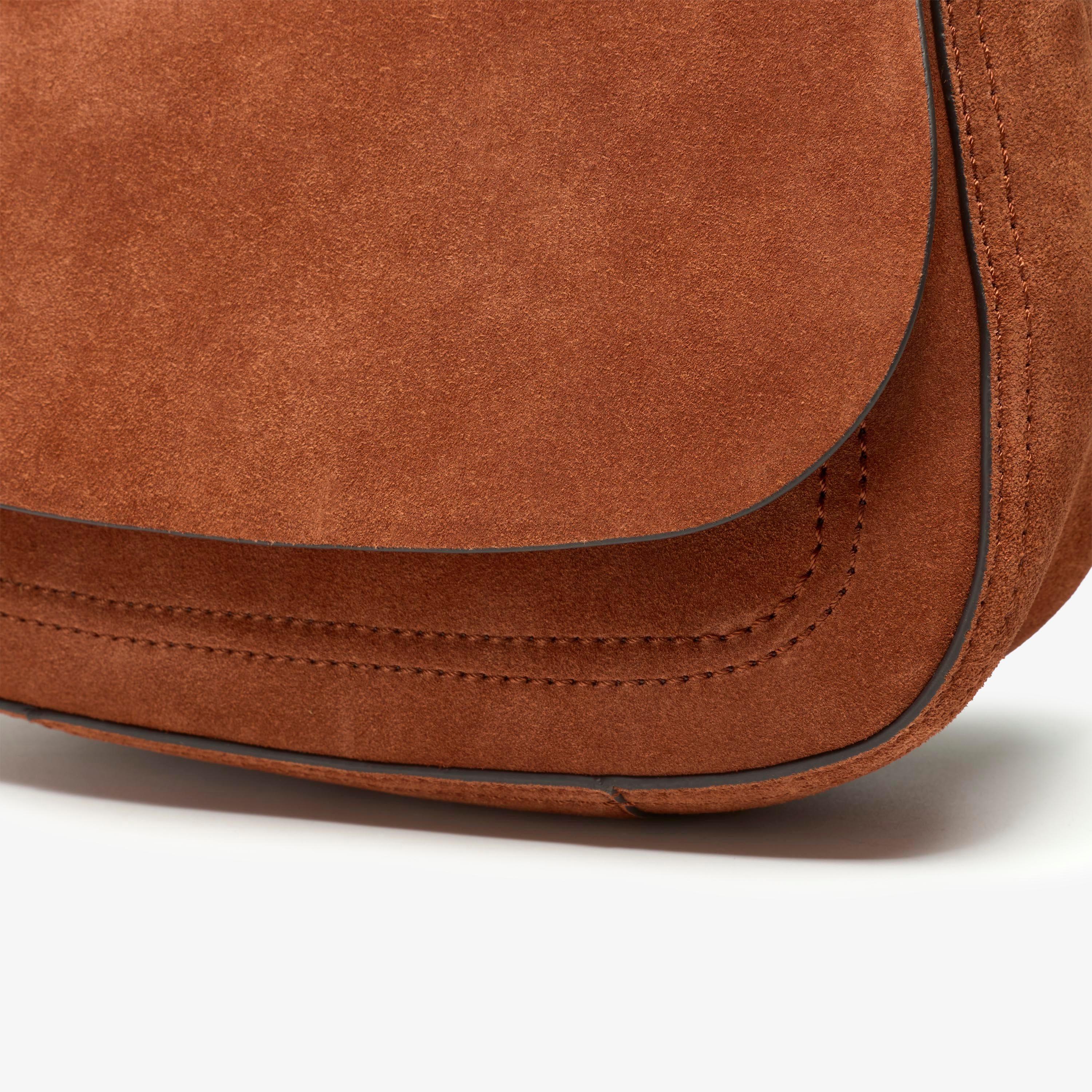 Muse Mini Rust Suede Cross Body Bag Shoulder Bags, view 5 of 6