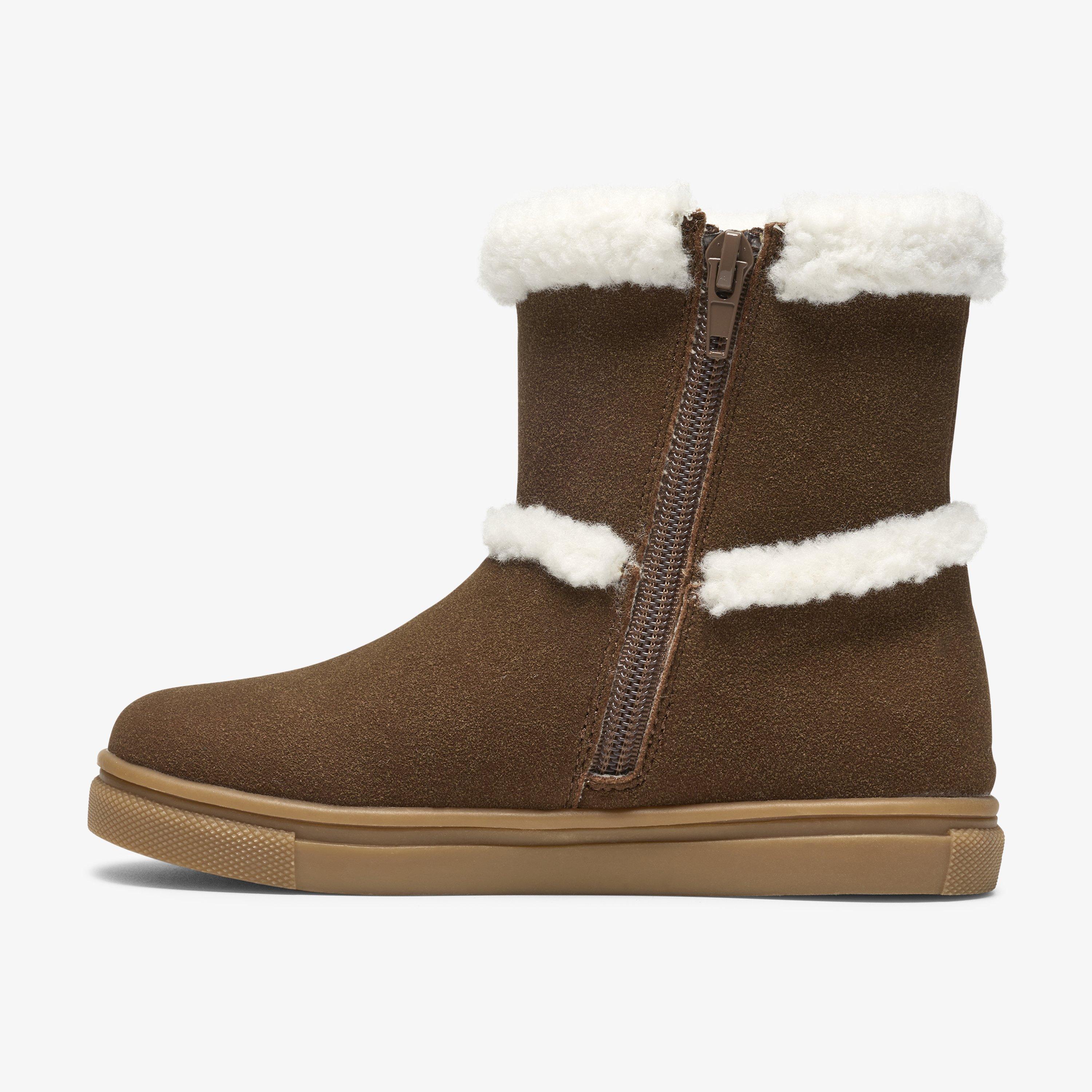 Marigold Snug Kid Brown Ankle Boots, view 2 of 6