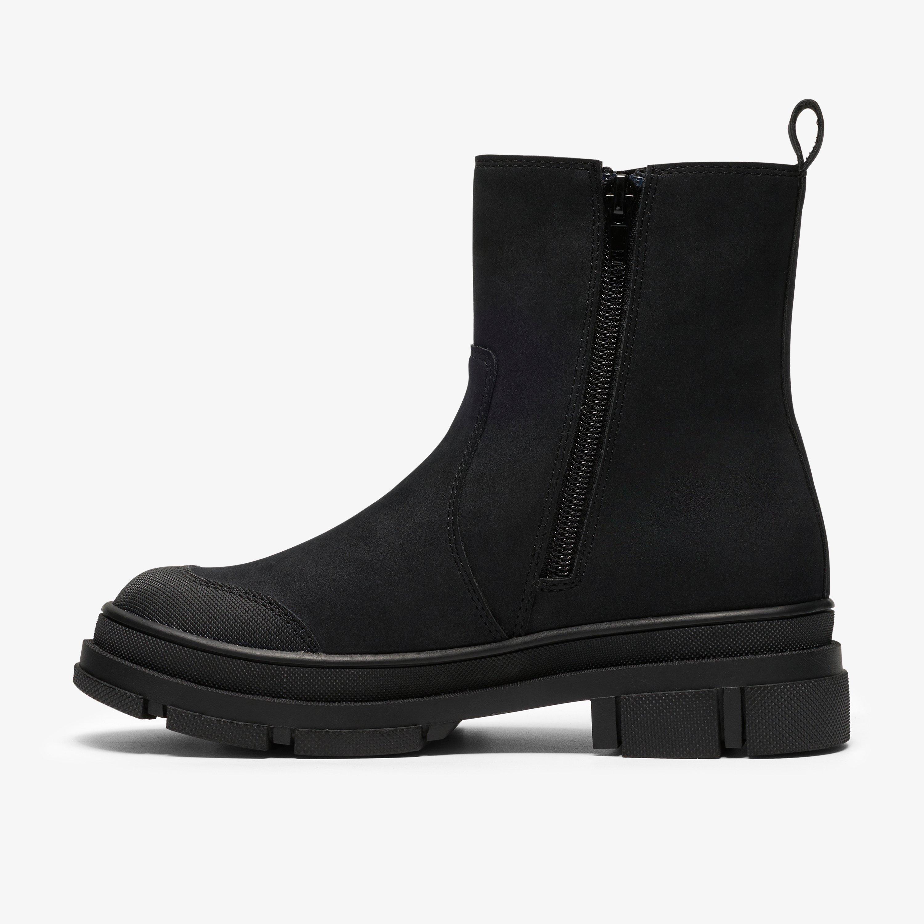 Zinnia Sea Older Black Chelsea Boots School Shoes, view 2 of 6