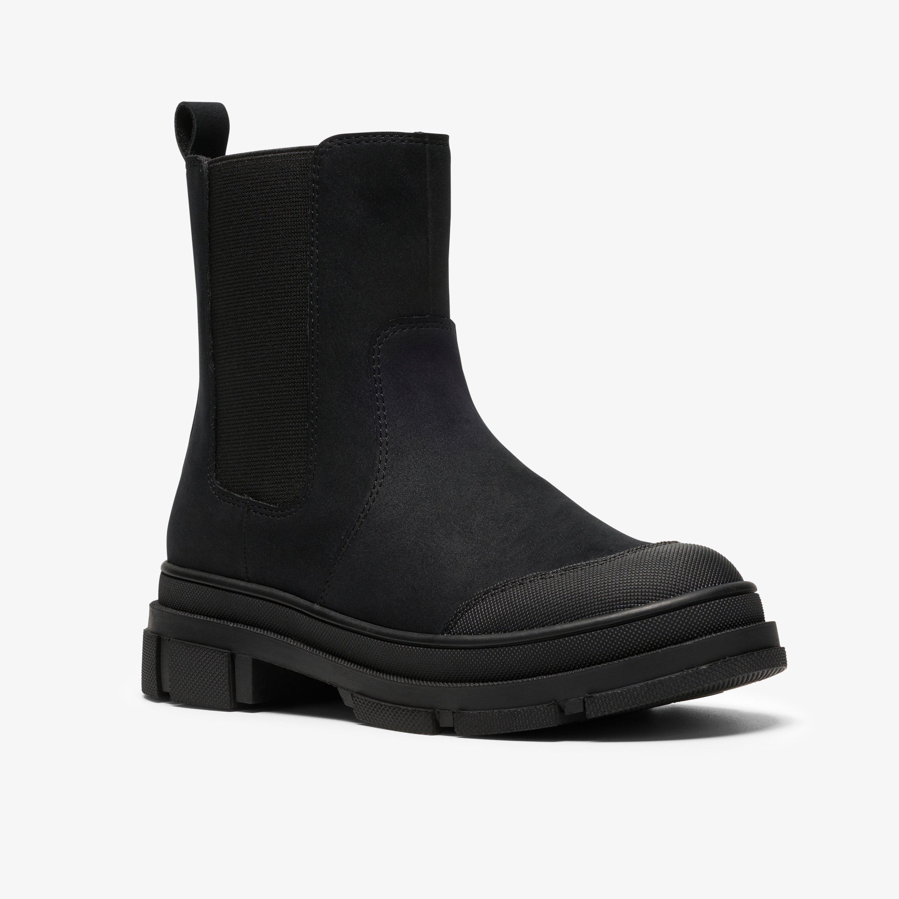 Zinnia Sea Older Black Chelsea Boots School Shoes, view 4 of 6