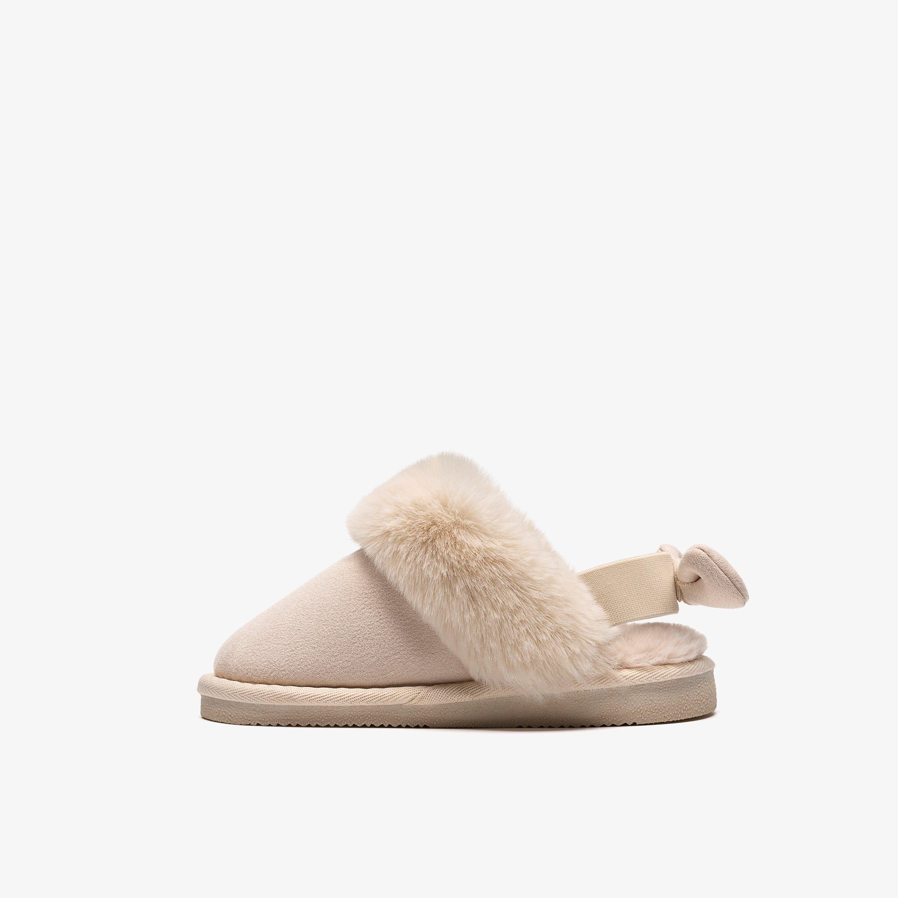 Toastie Bow Kid Cotton Slippers, view 2 of 6