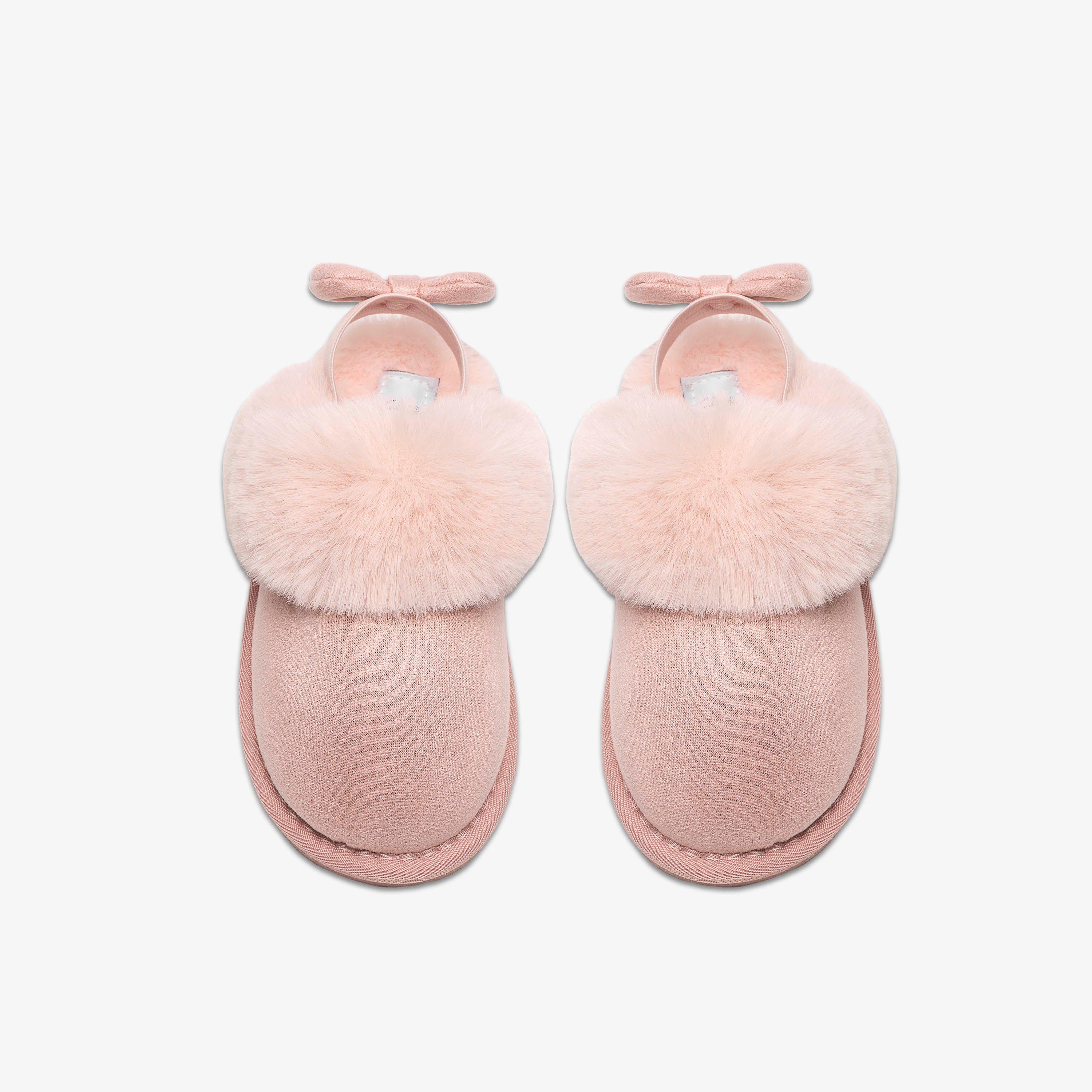 Toastie Bow Kid Pink Slippers, view 6 of 6