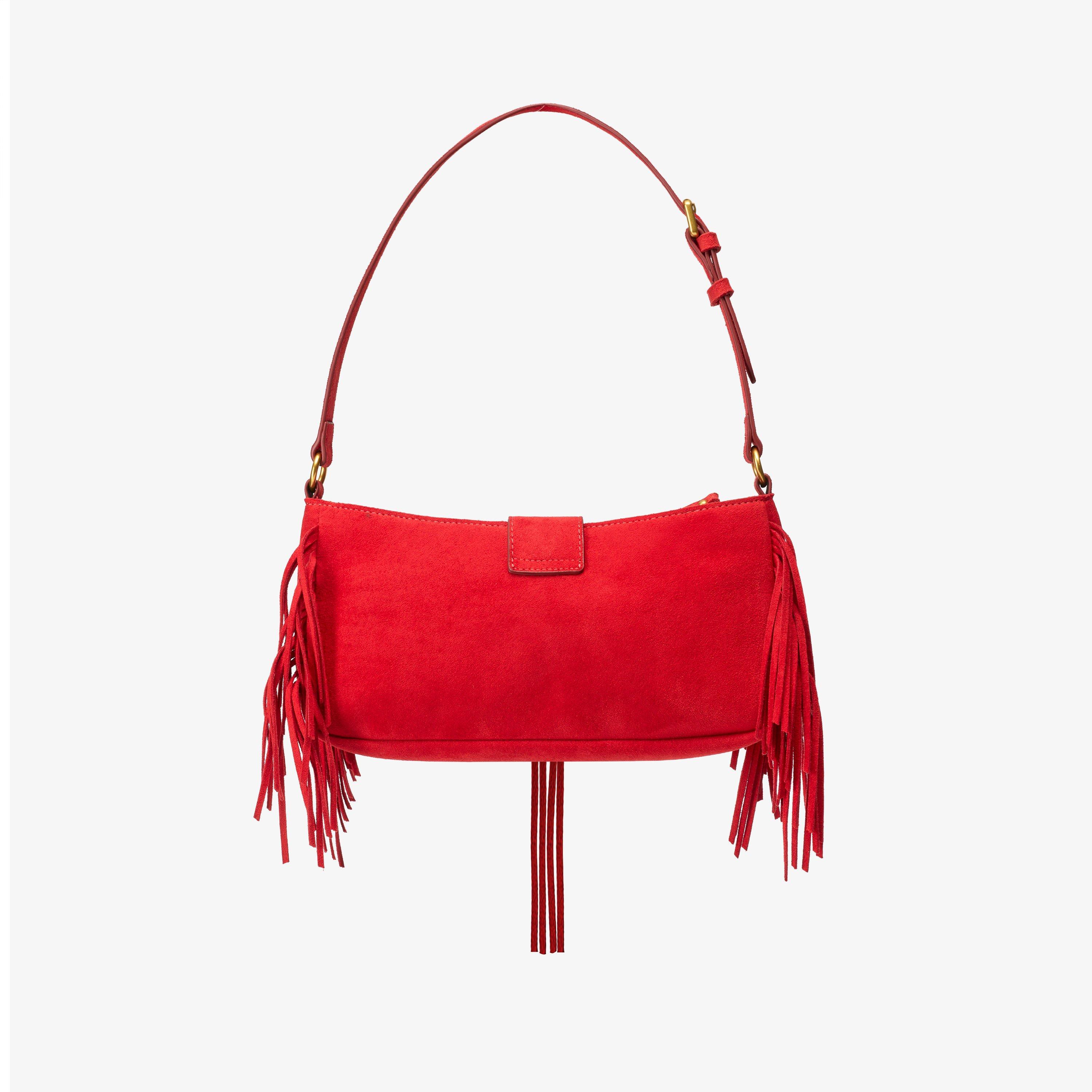 Freya Fringe Mini Red Shoulder Bags, view 2 of 6