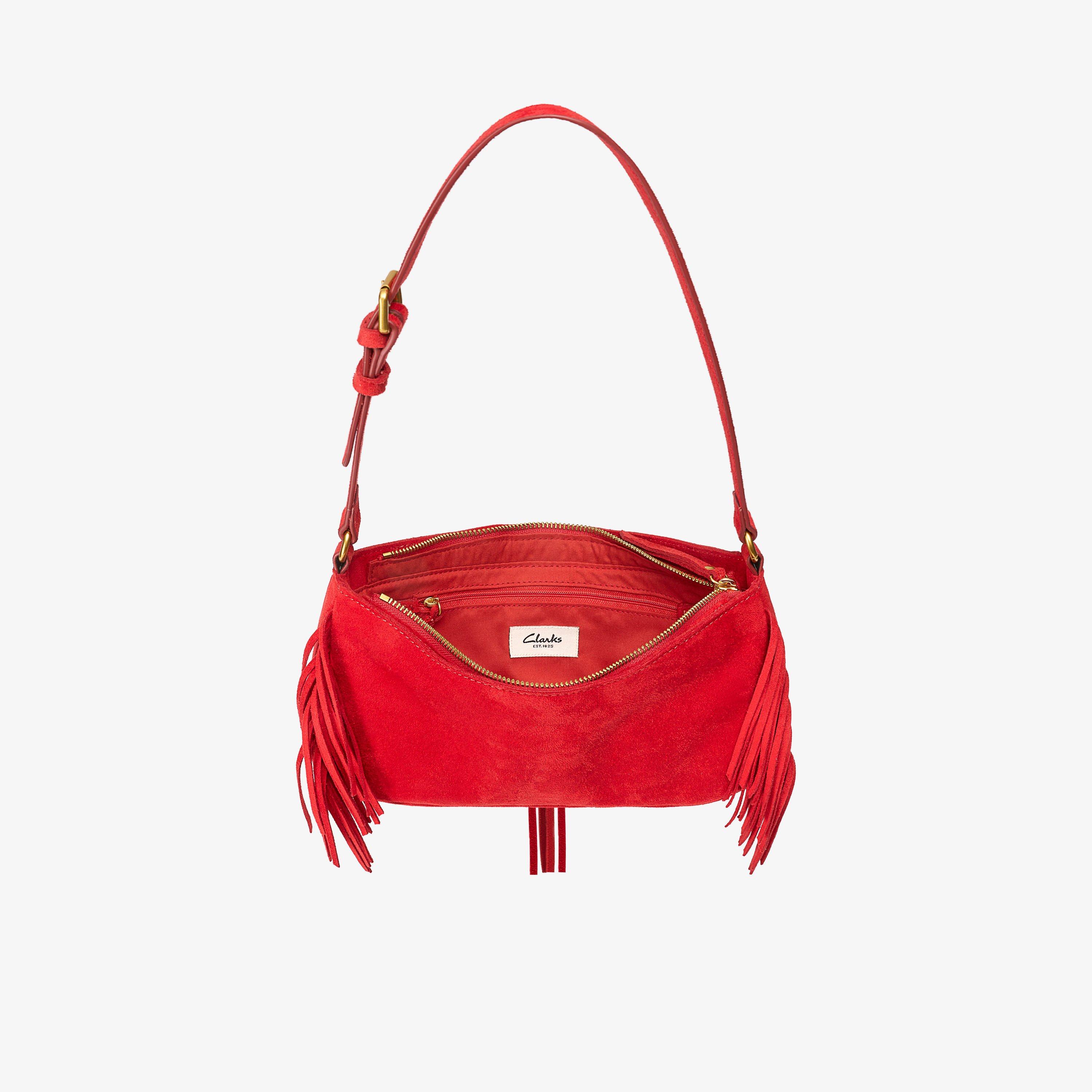 Freya Fringe Mini Red Shoulder Bags, view 4 of 6