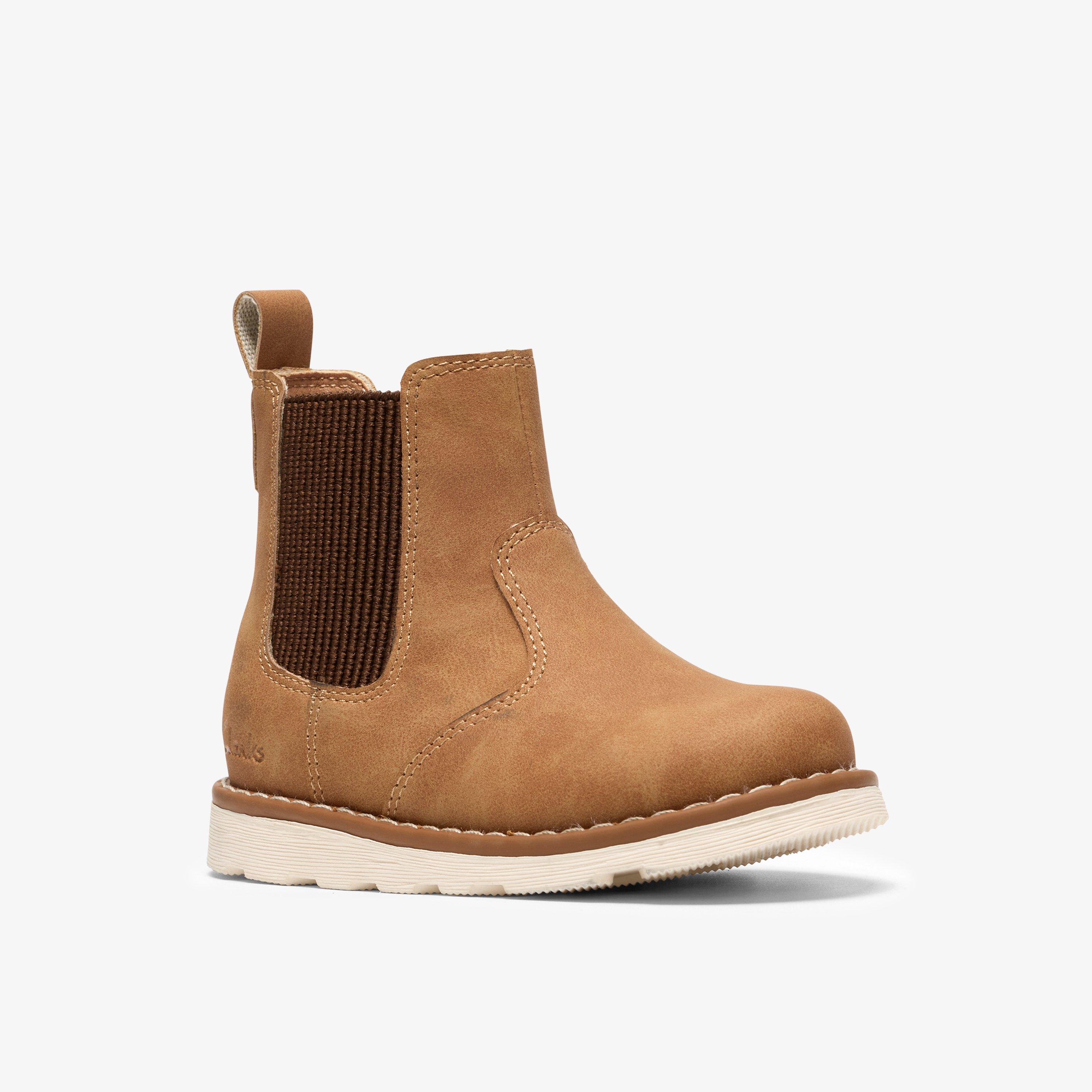 Save Sky Toddler Tan Chelsea Boots, view 4 of 6