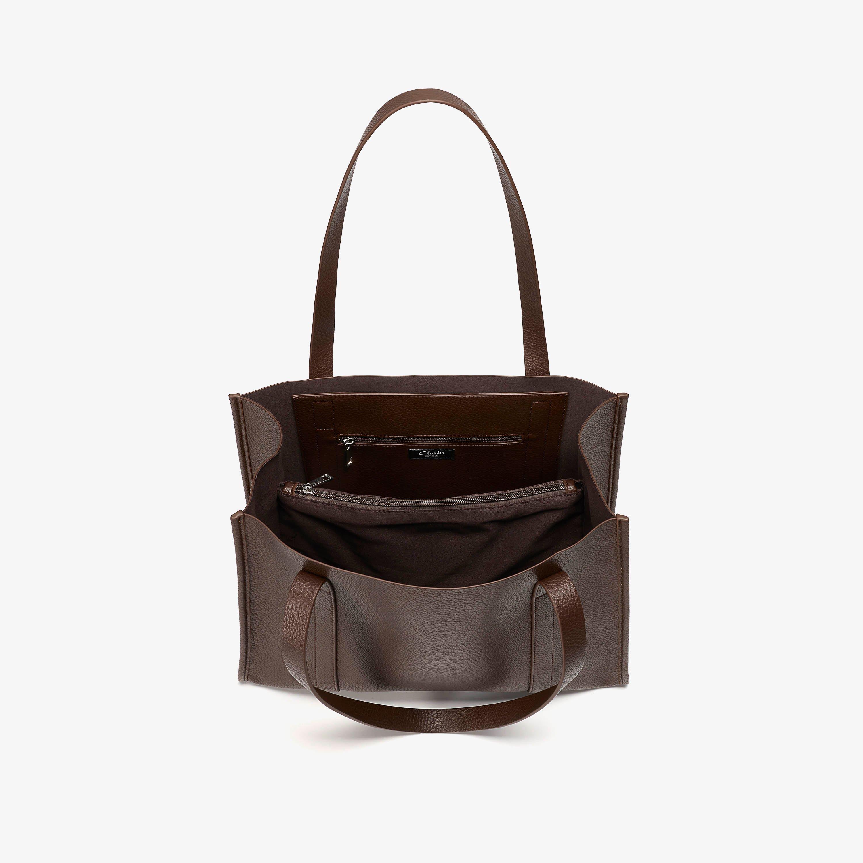 Nadia Shopper Chocolate Tote Bag Shoulder Bags, view 4 of 6