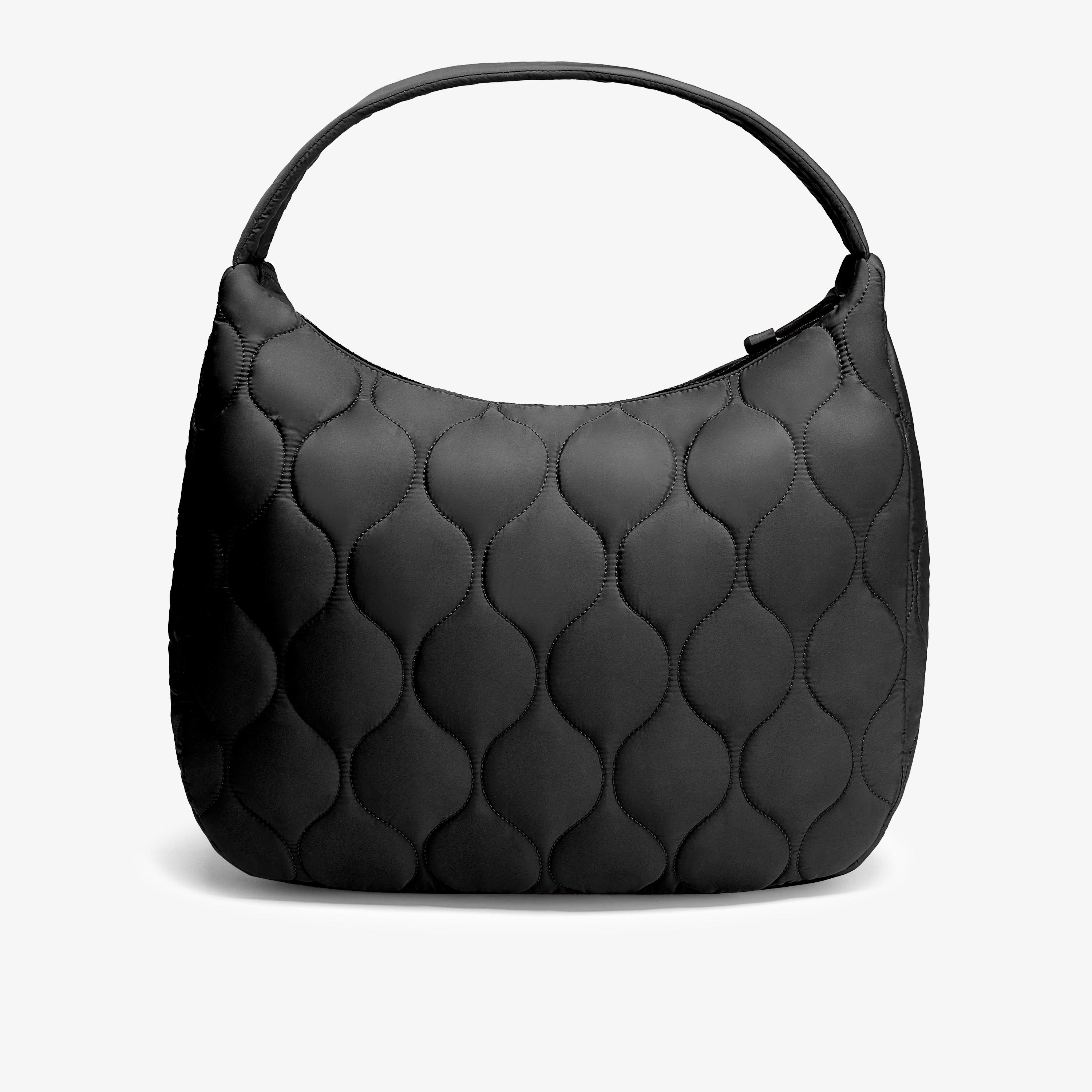 Quilted Tote Bag  — Black