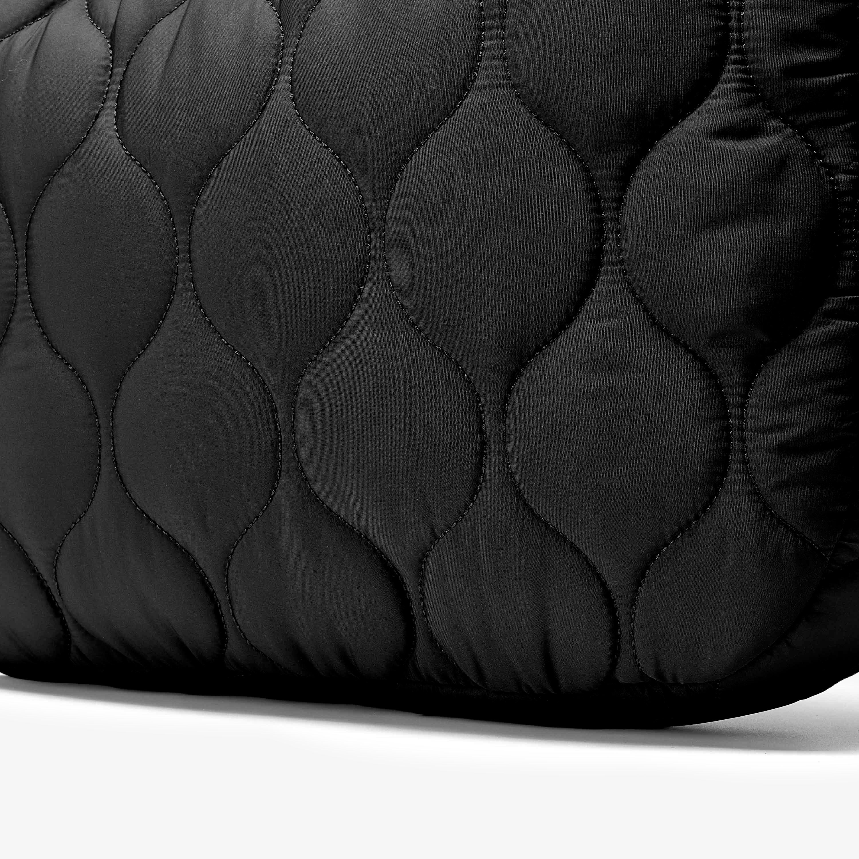 Quilted Tote Bag  — Black