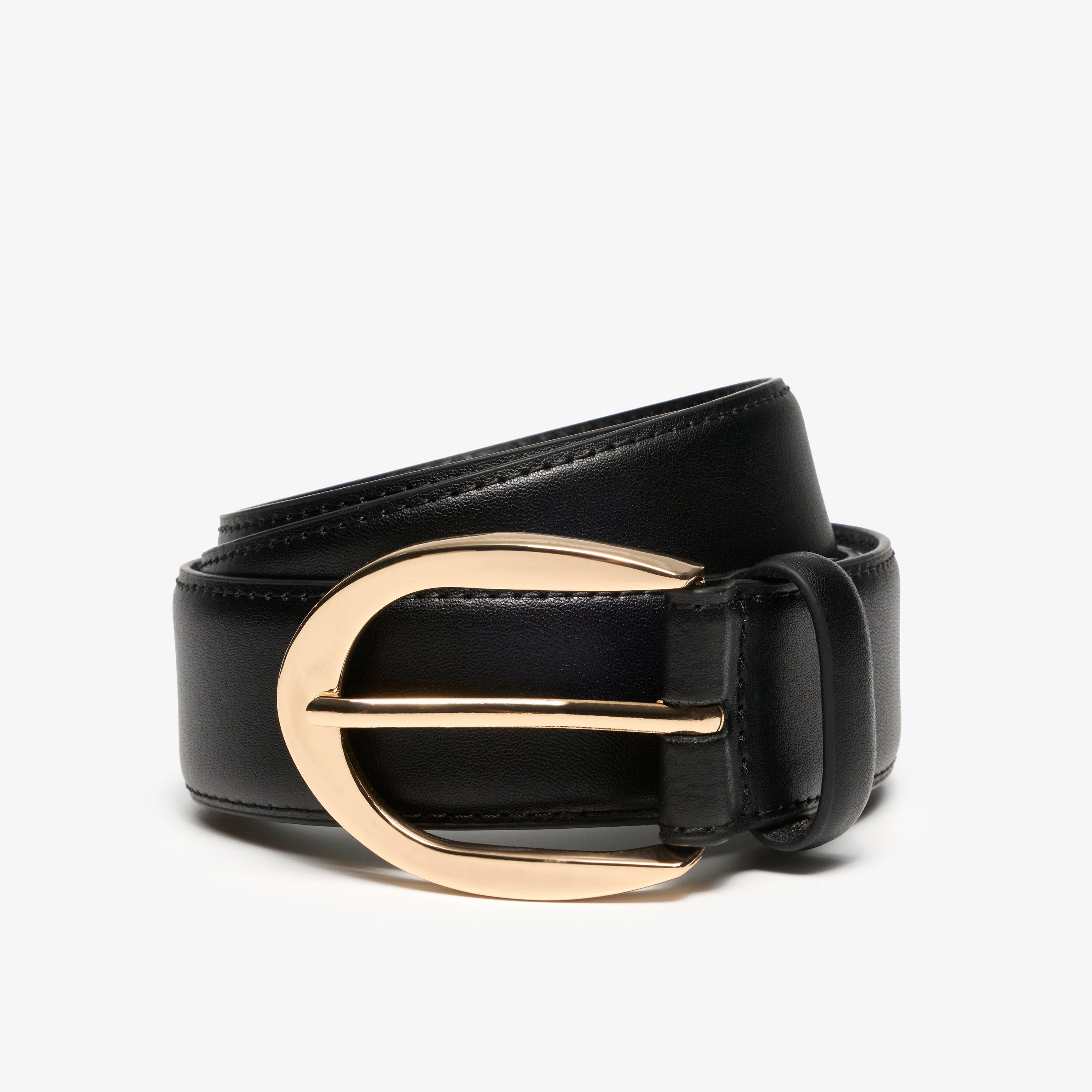 Smooth Premium Leather Belt — Black