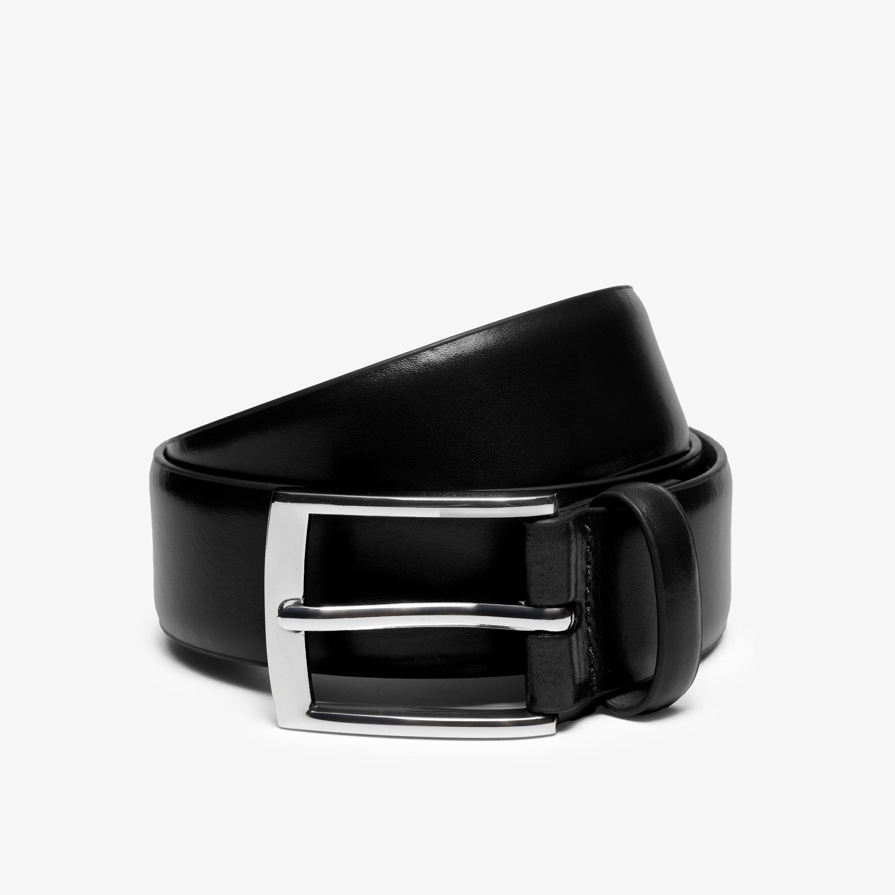 Smooth Premium Leather Belt — Black