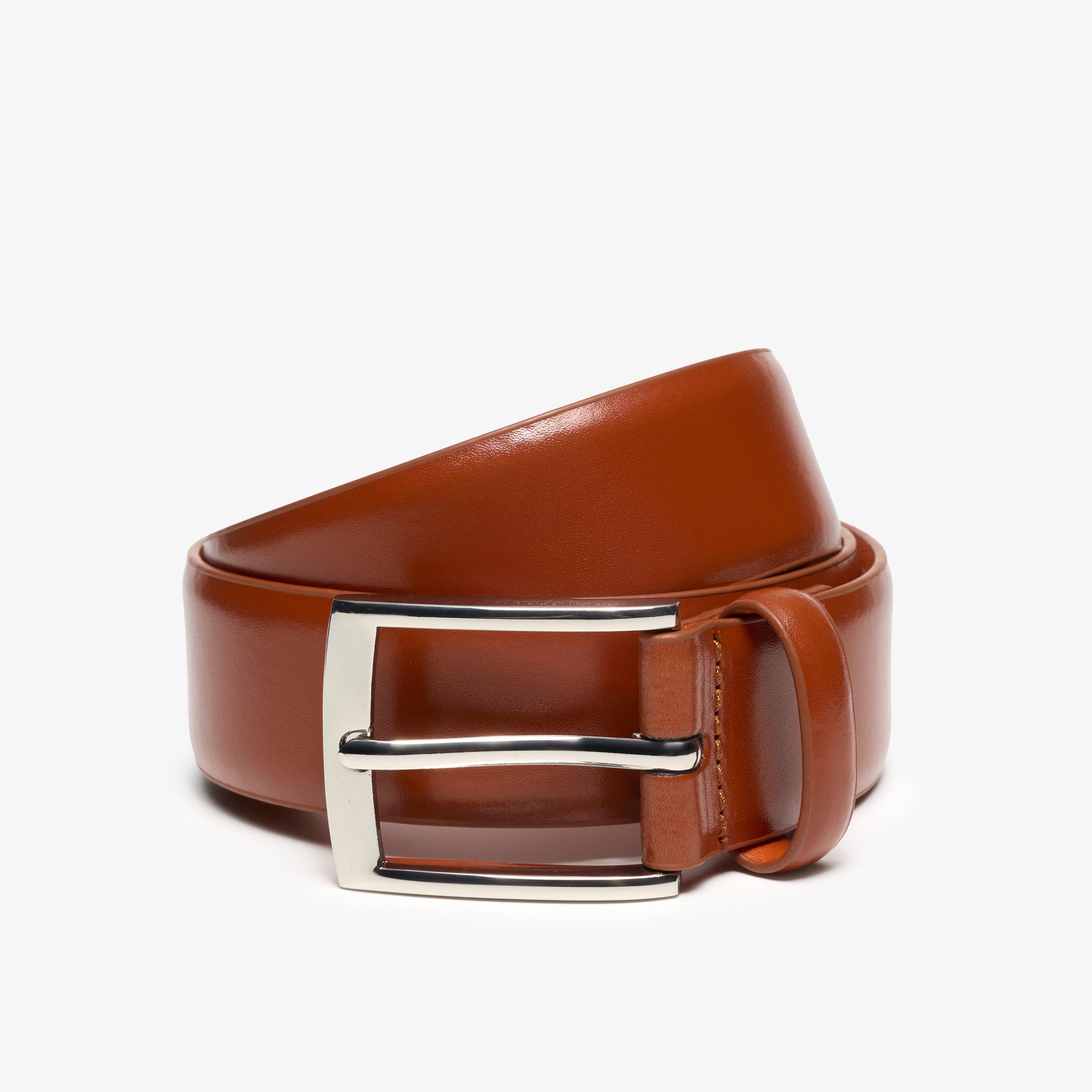 Smooth Premium Leather Belt — Brown
