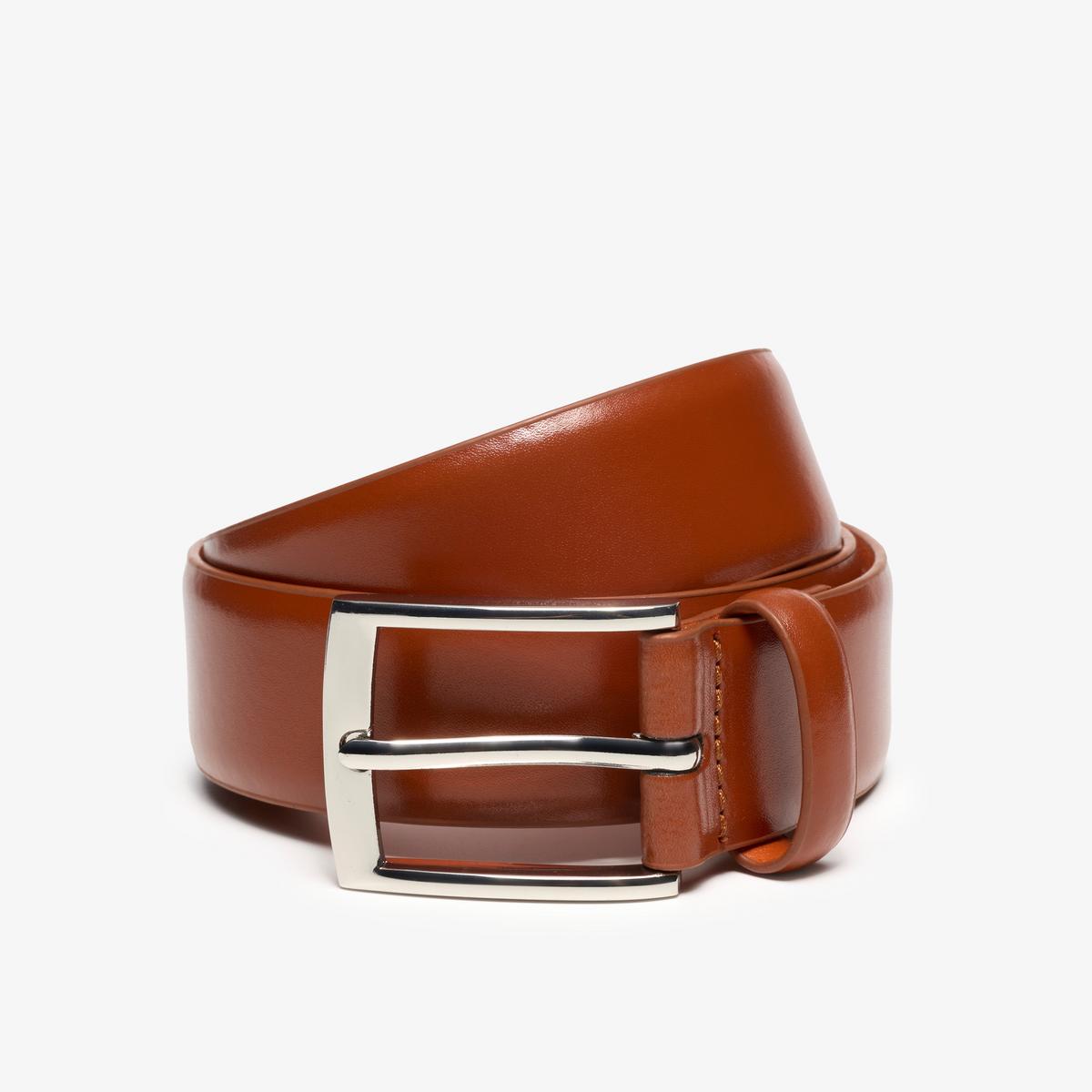 Smooth Premium Leather Belt — Brown