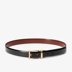 Reversible Leather Buckle Belt — Black 2