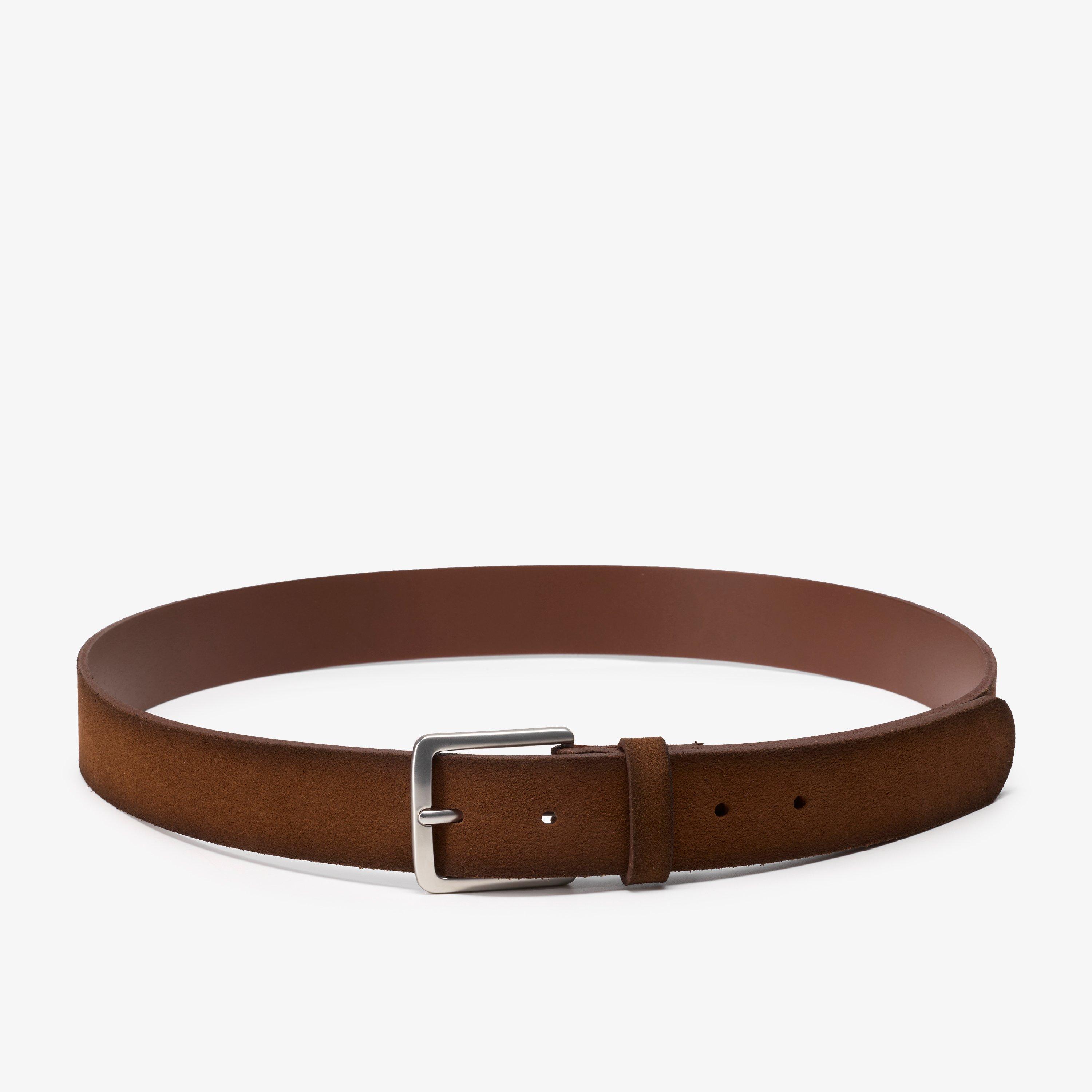 Premium Suede Belt — Brown