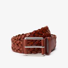 Braided Leather Belt — Brown 1