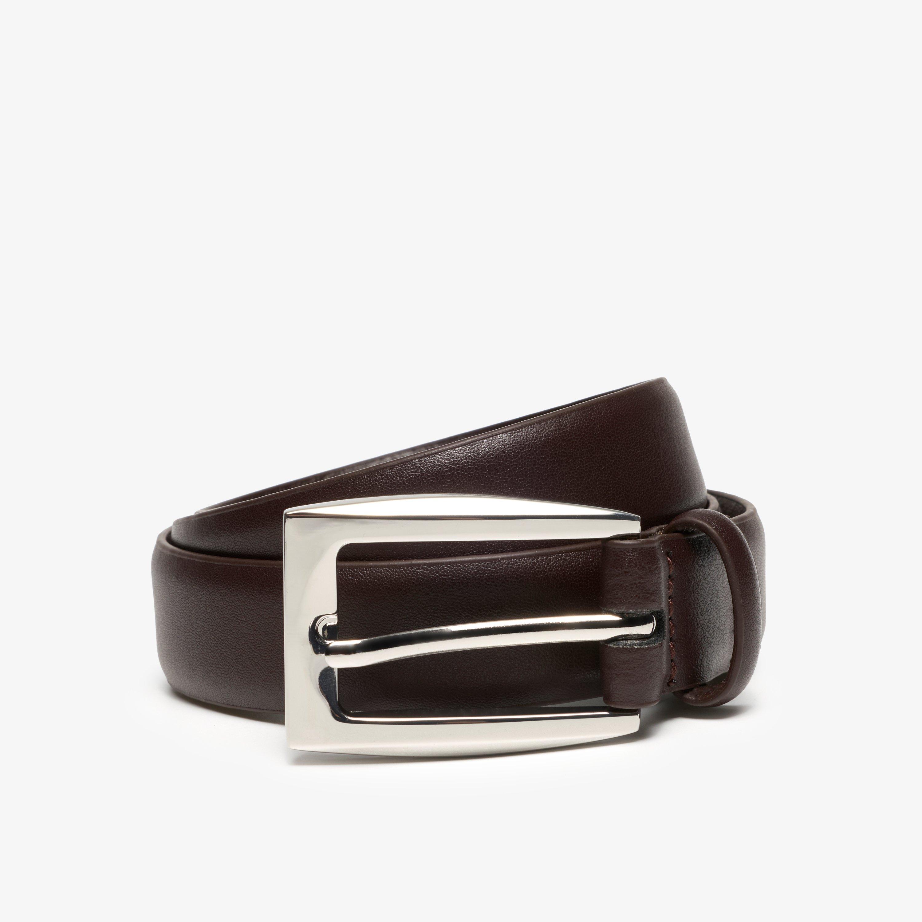 Slim Premium Leather Belt — Brown